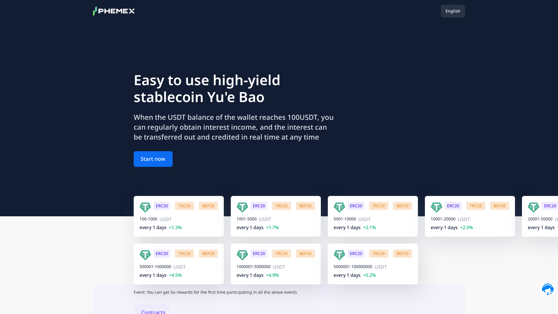 Screenshot of phemexe.com