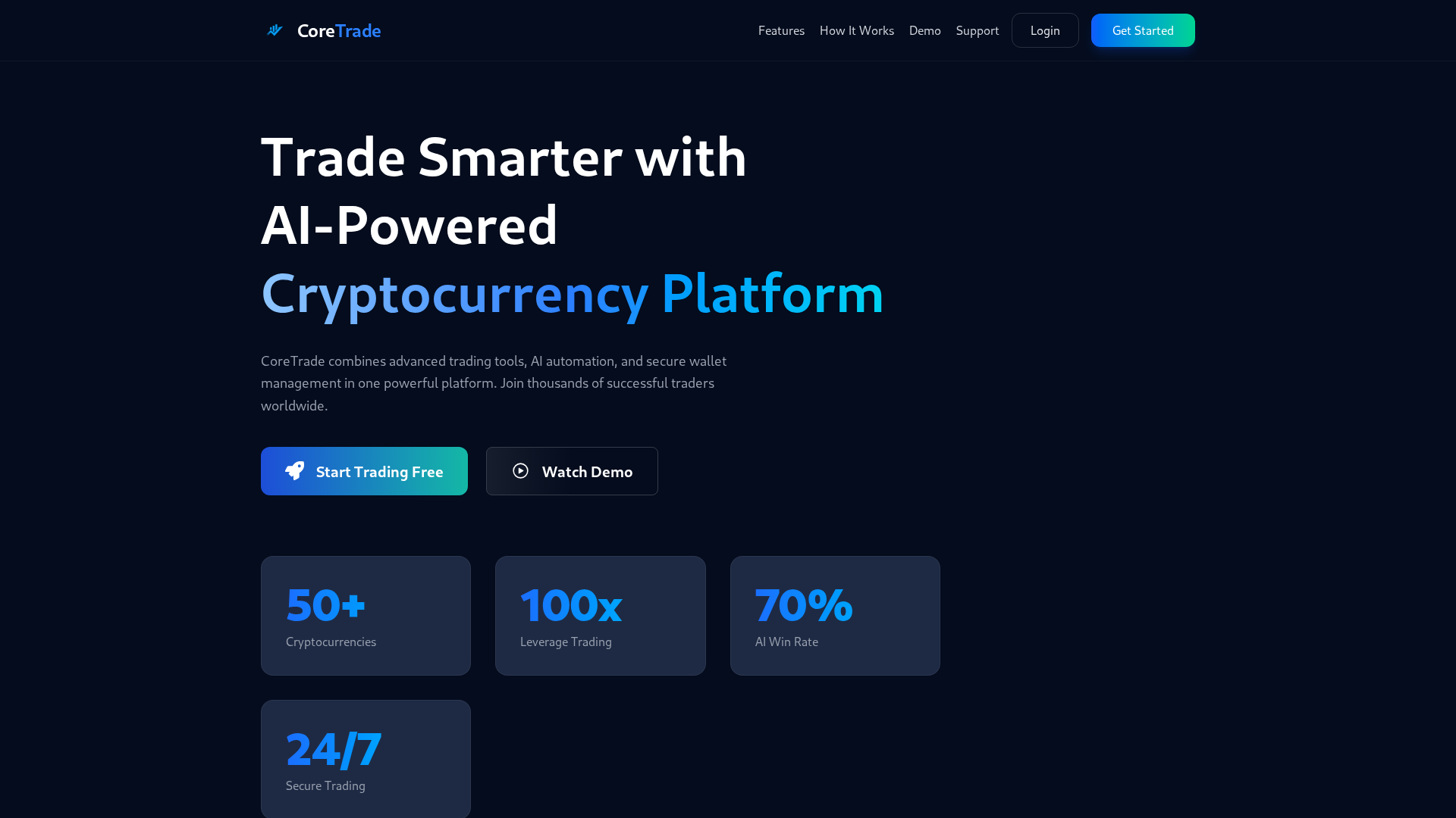 Screenshot of coretrading.site