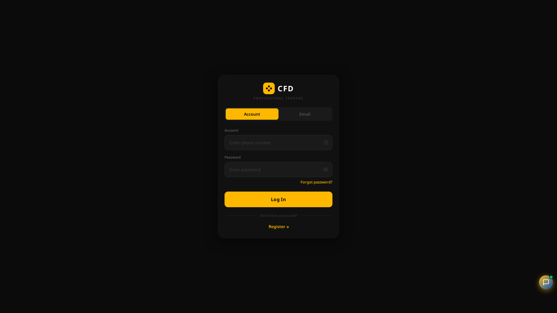 Screenshot of cfdtokenn.com