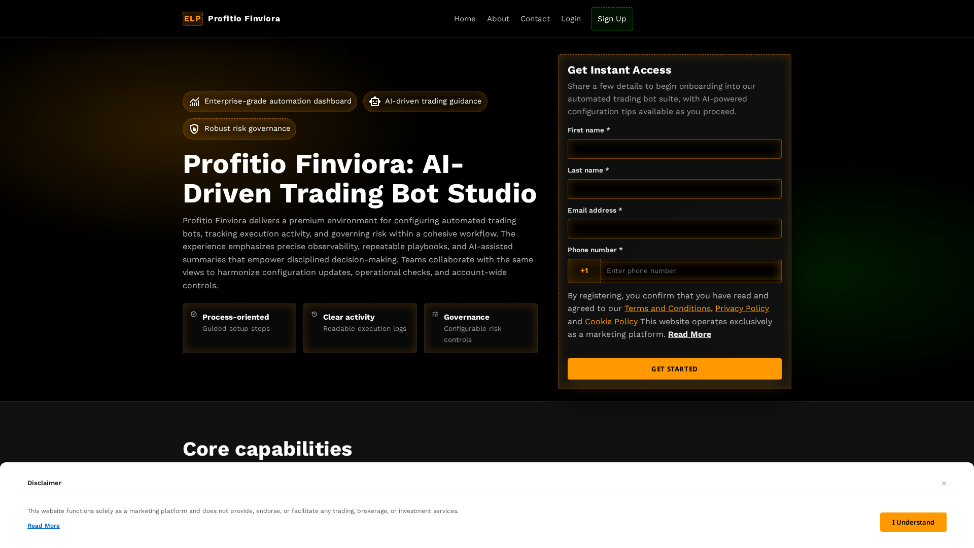 Screenshot of profitio-finviora.shop