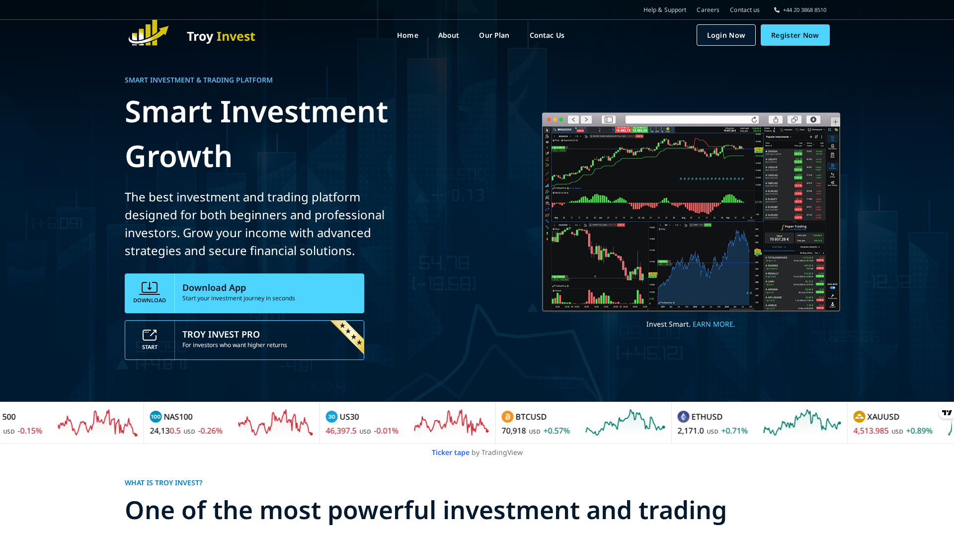 Screenshot of troyextrade.com