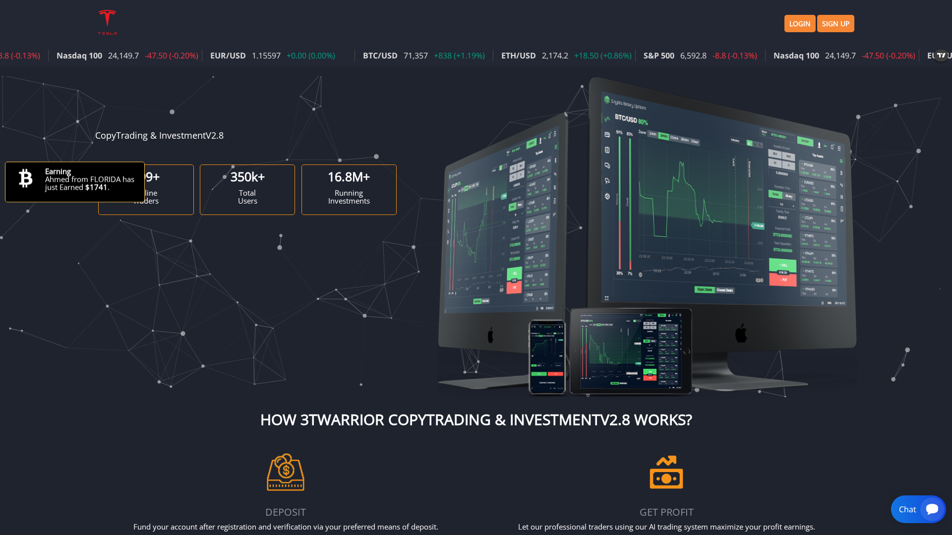 Screenshot of elonmuskteslastockinvestment.com