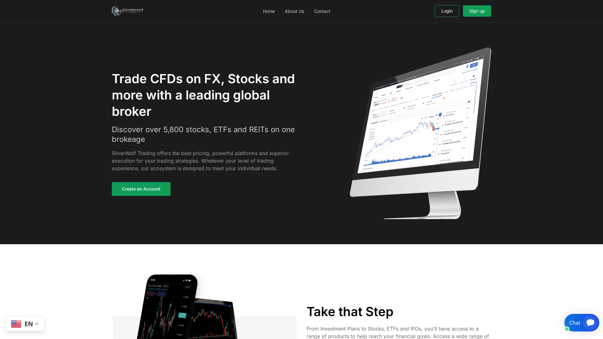 Screenshot of silverwolftrading.com