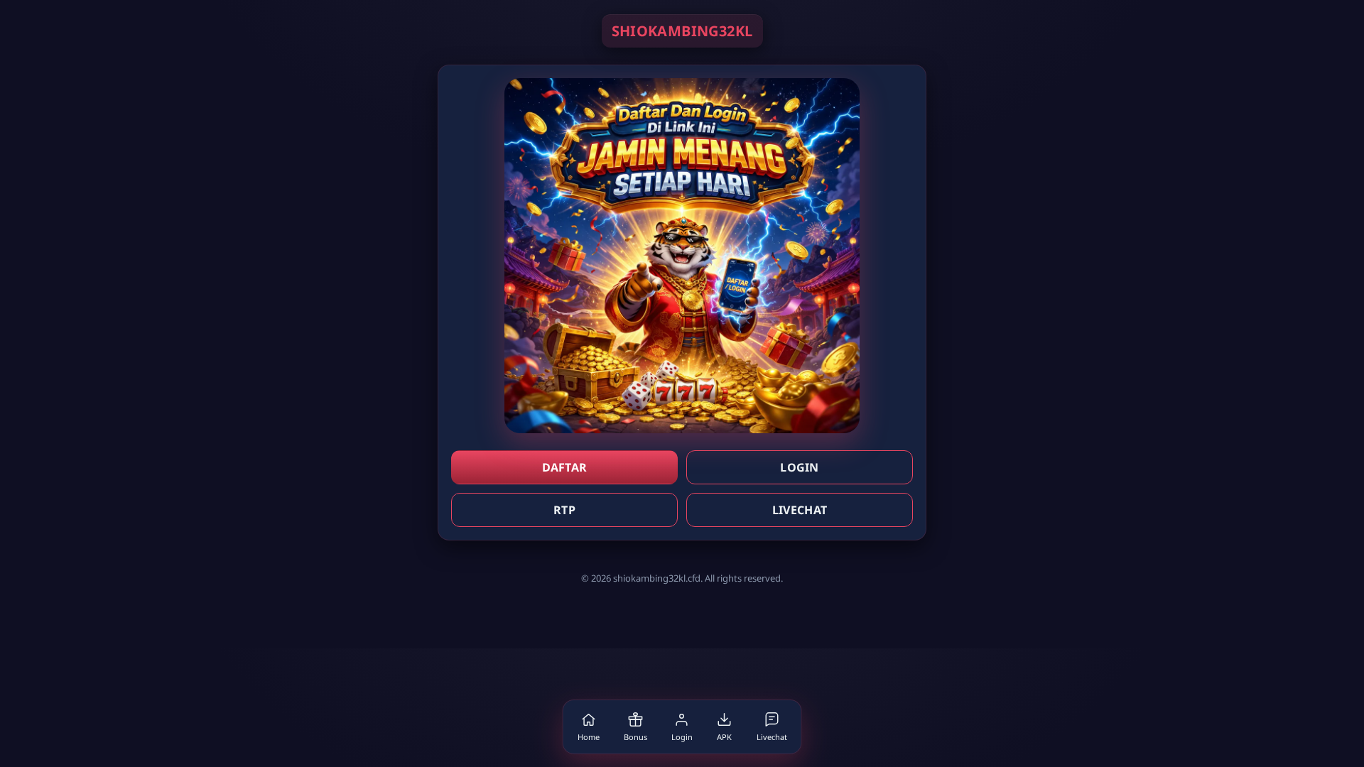 Screenshot of shiokambing32kl.cfd