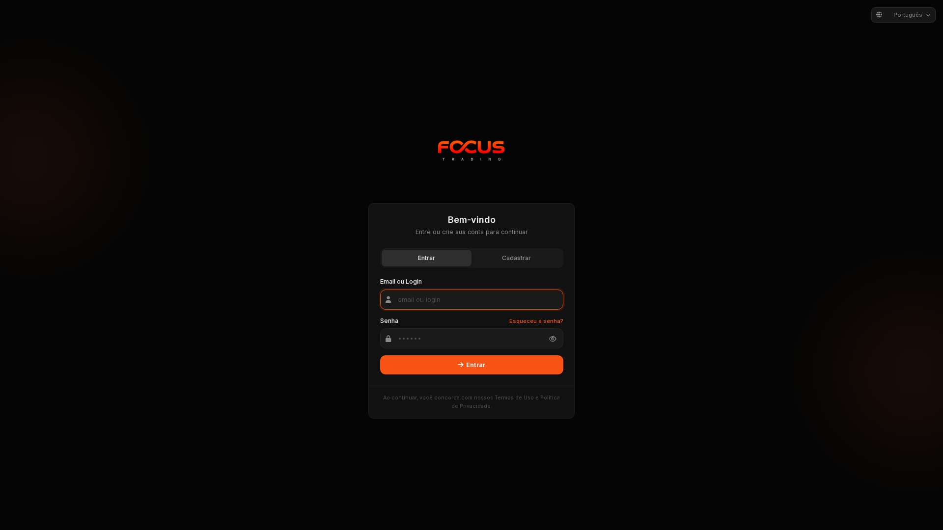 Screenshot of focustrading.app