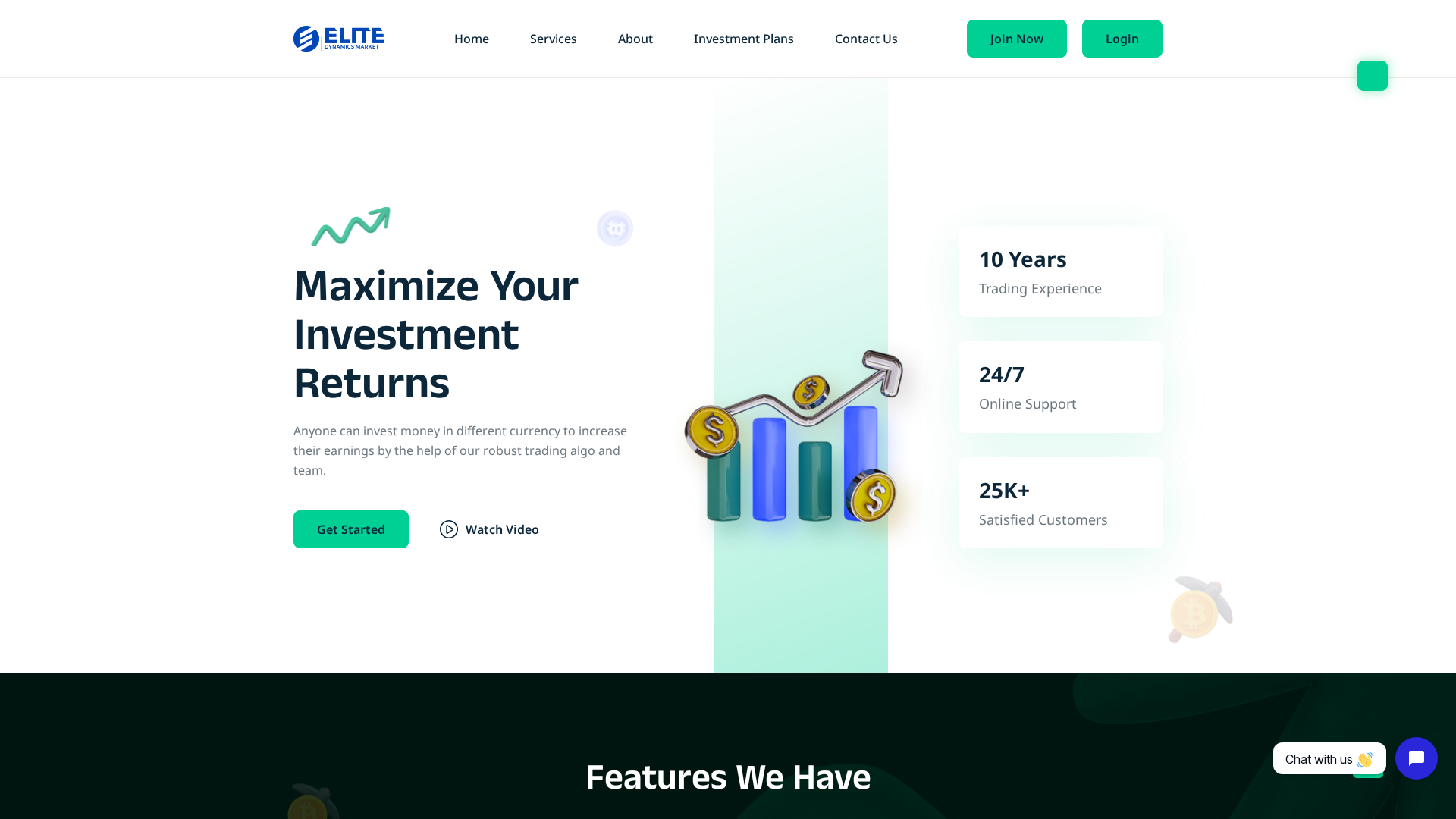 Screenshot of elitedynamicsmarkets.com