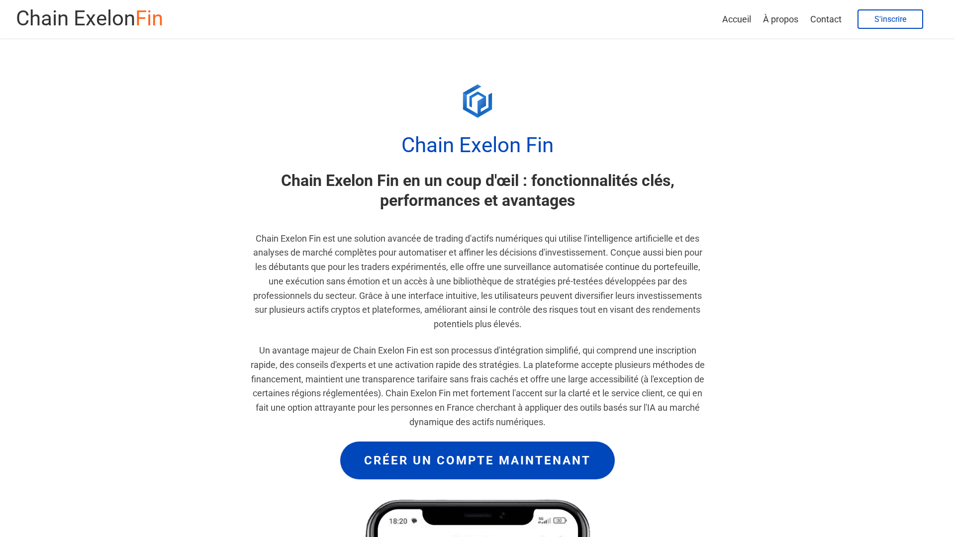 Screenshot of chainexelonfin-ai.com