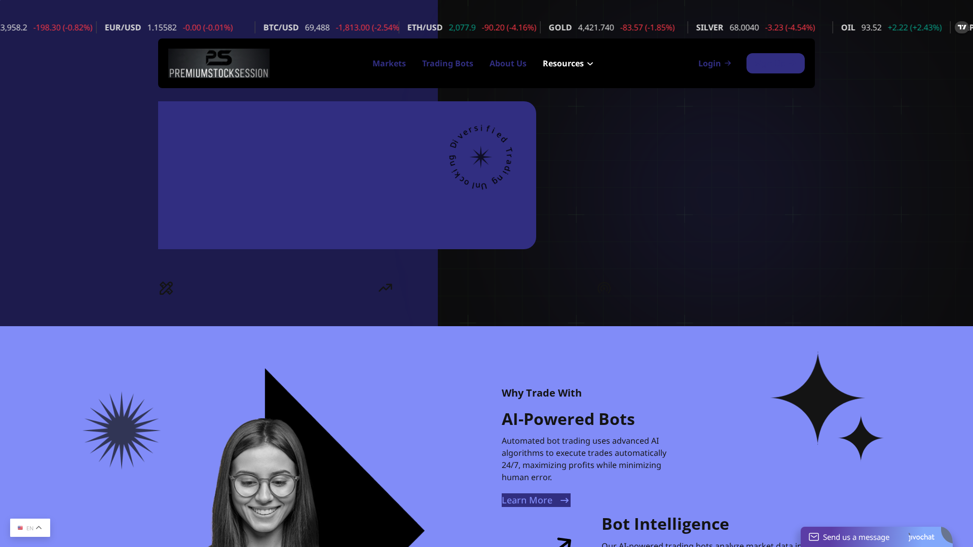 Screenshot of premiumstocksession.xyz