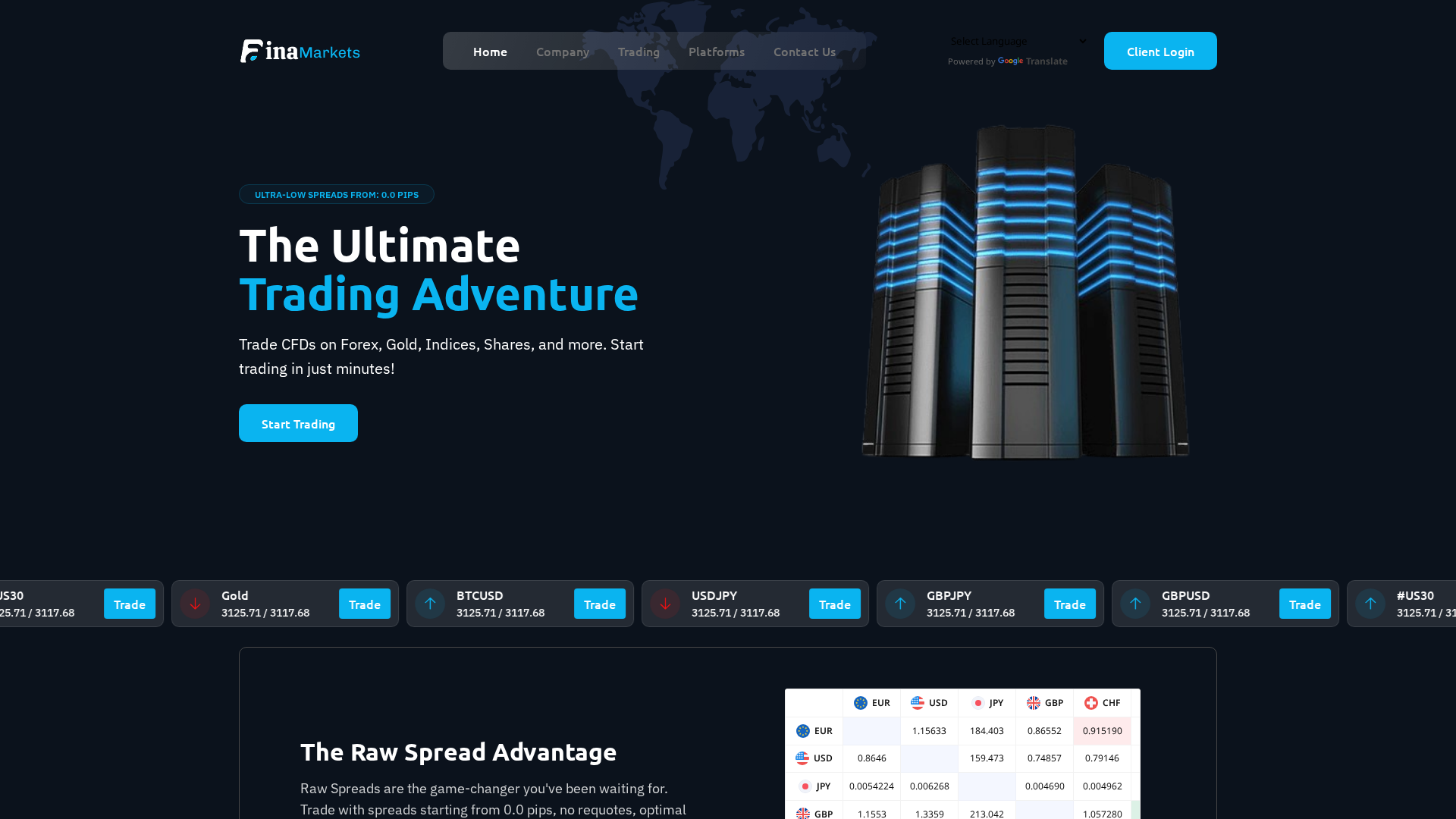 Screenshot of finamarkets.org