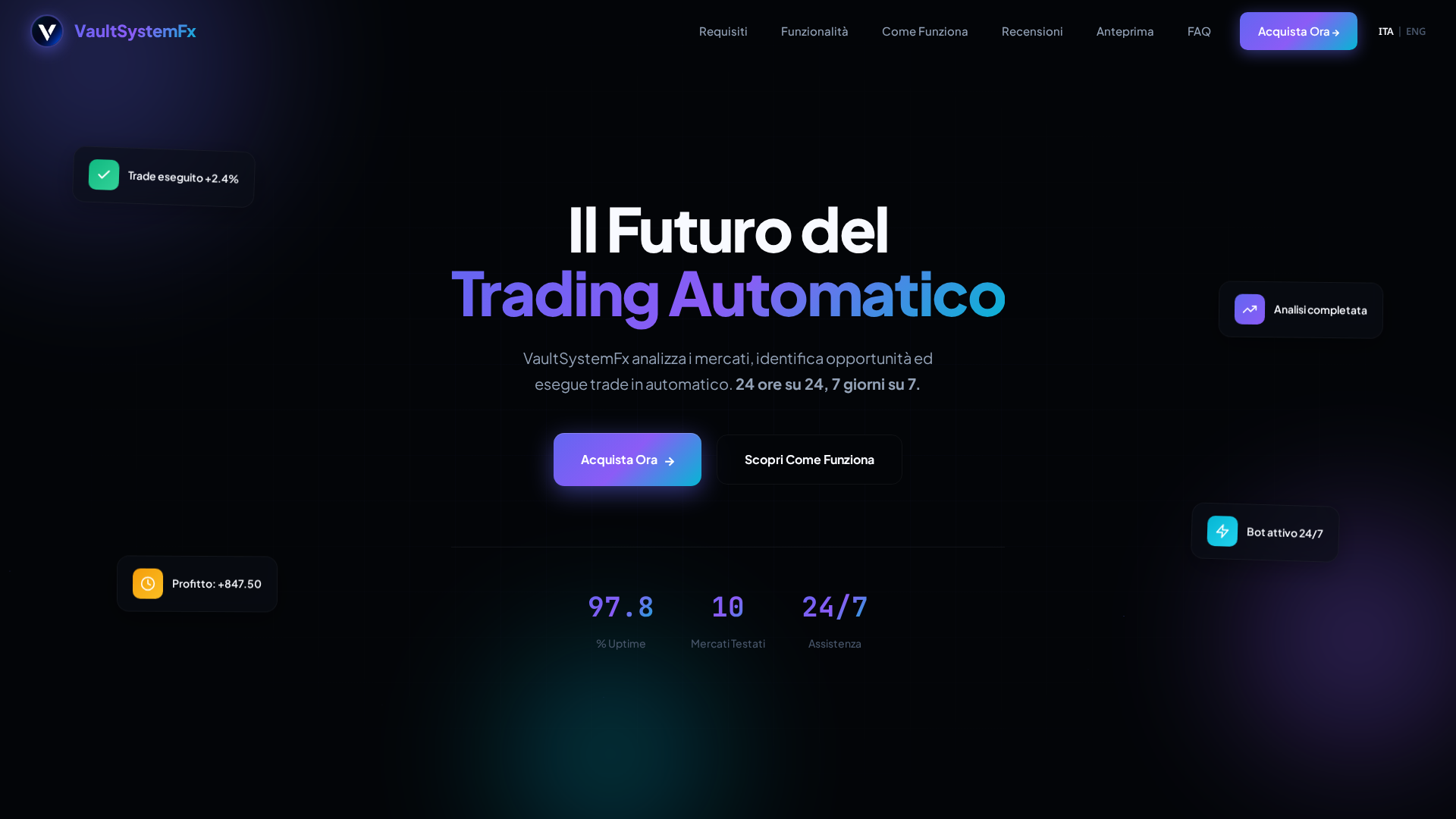 Screenshot of vaultsystemfx.com