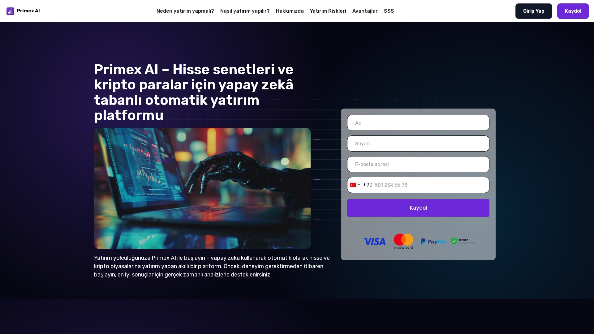 Screenshot of primexai.org