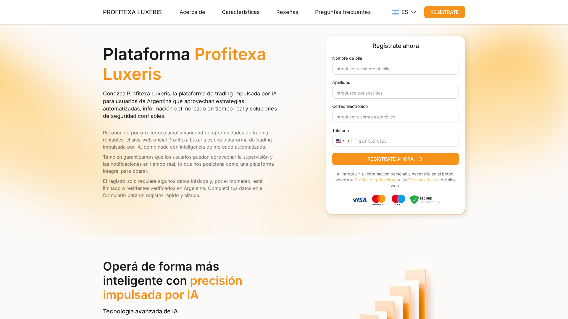 Screenshot of profitexa-luxeris.app