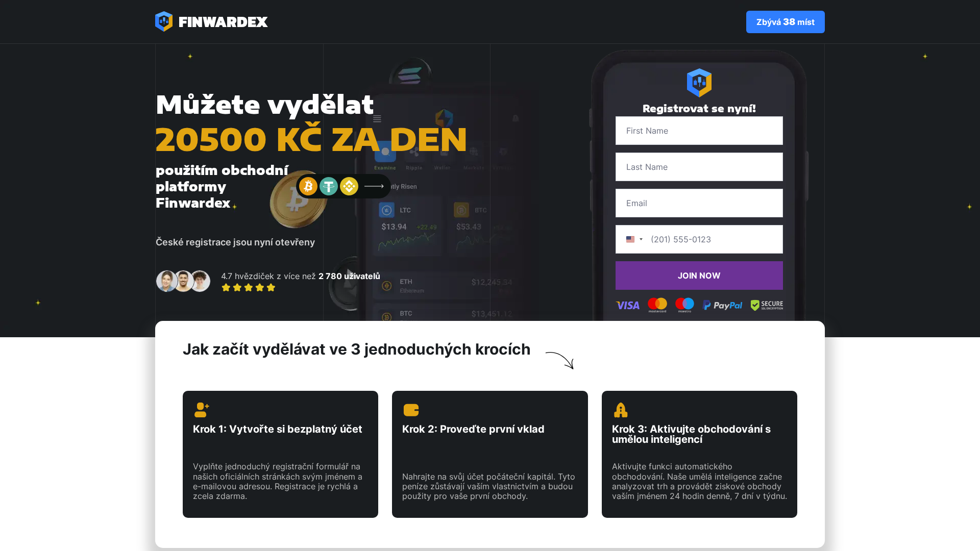 Screenshot of finwardex.com