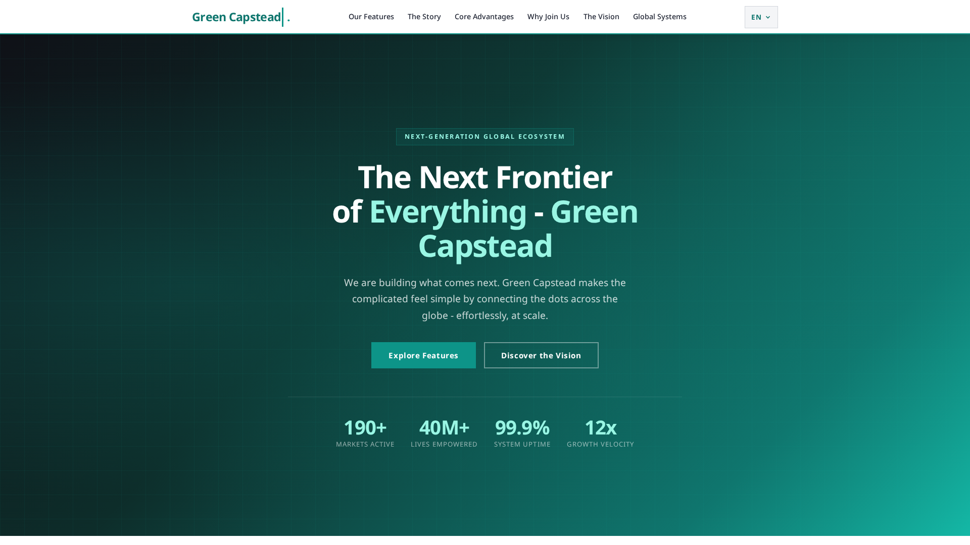 Screenshot of greencapstead.com