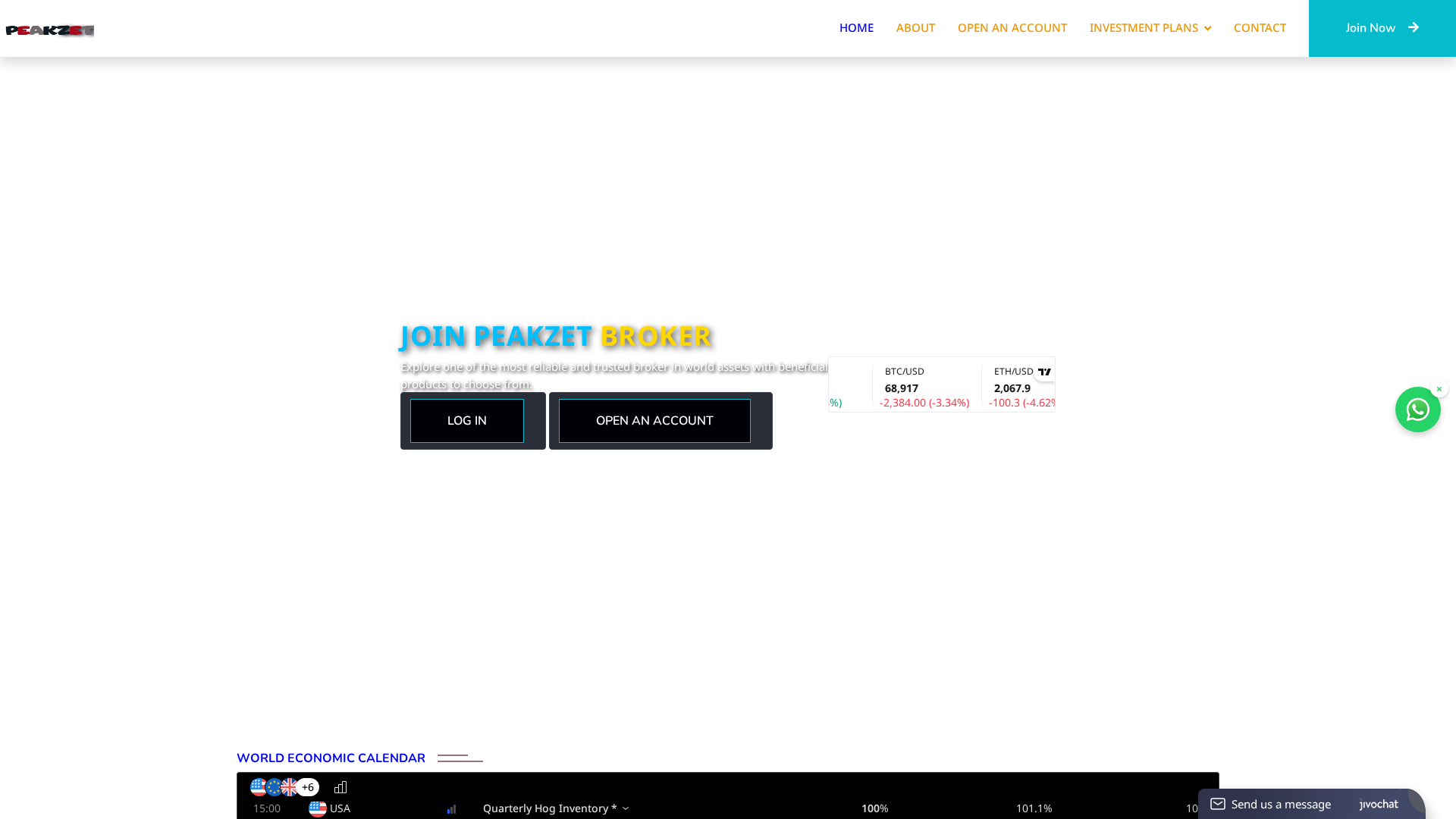 Screenshot of peakzet.cfd