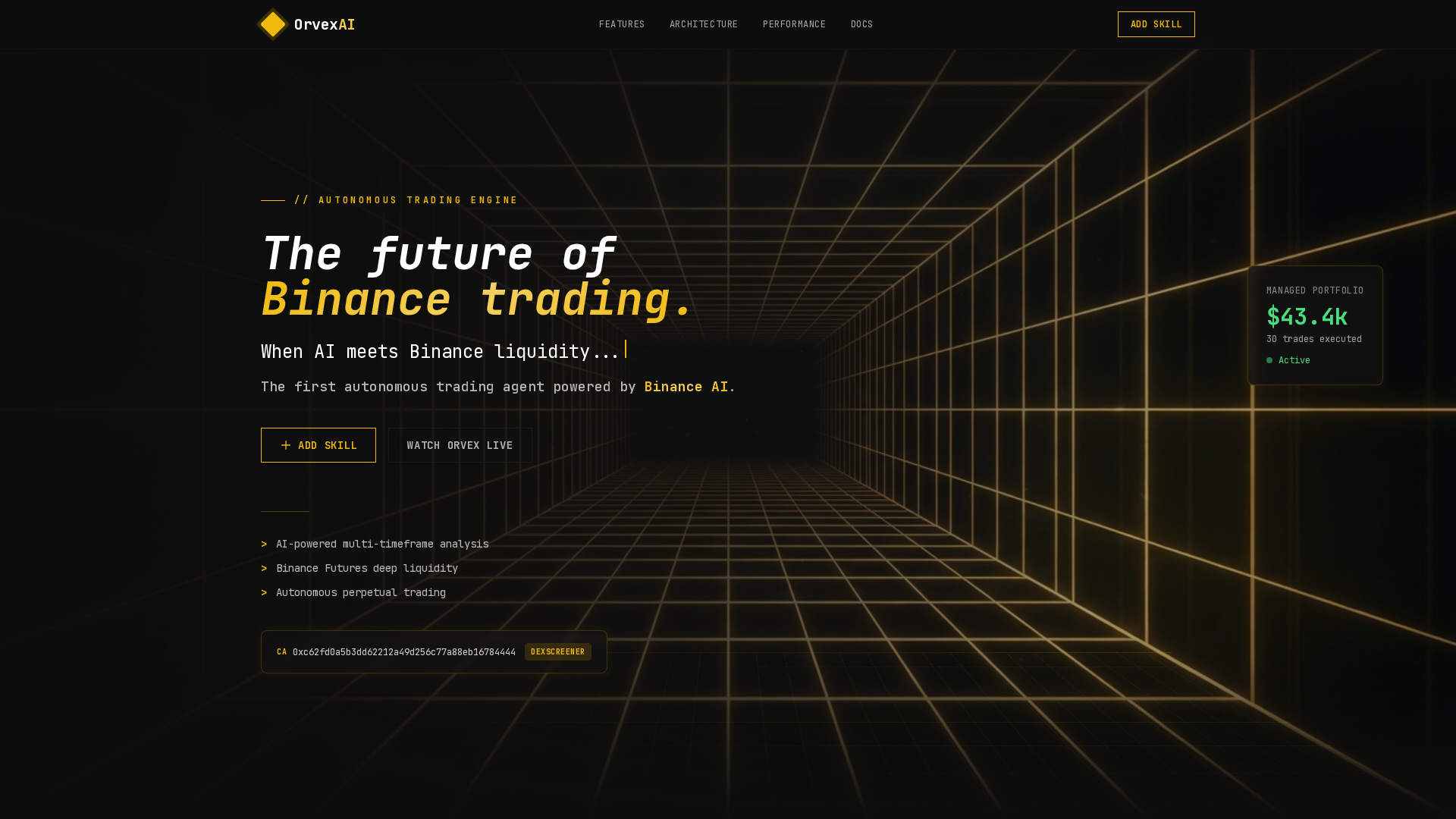 Screenshot of orvex.trading