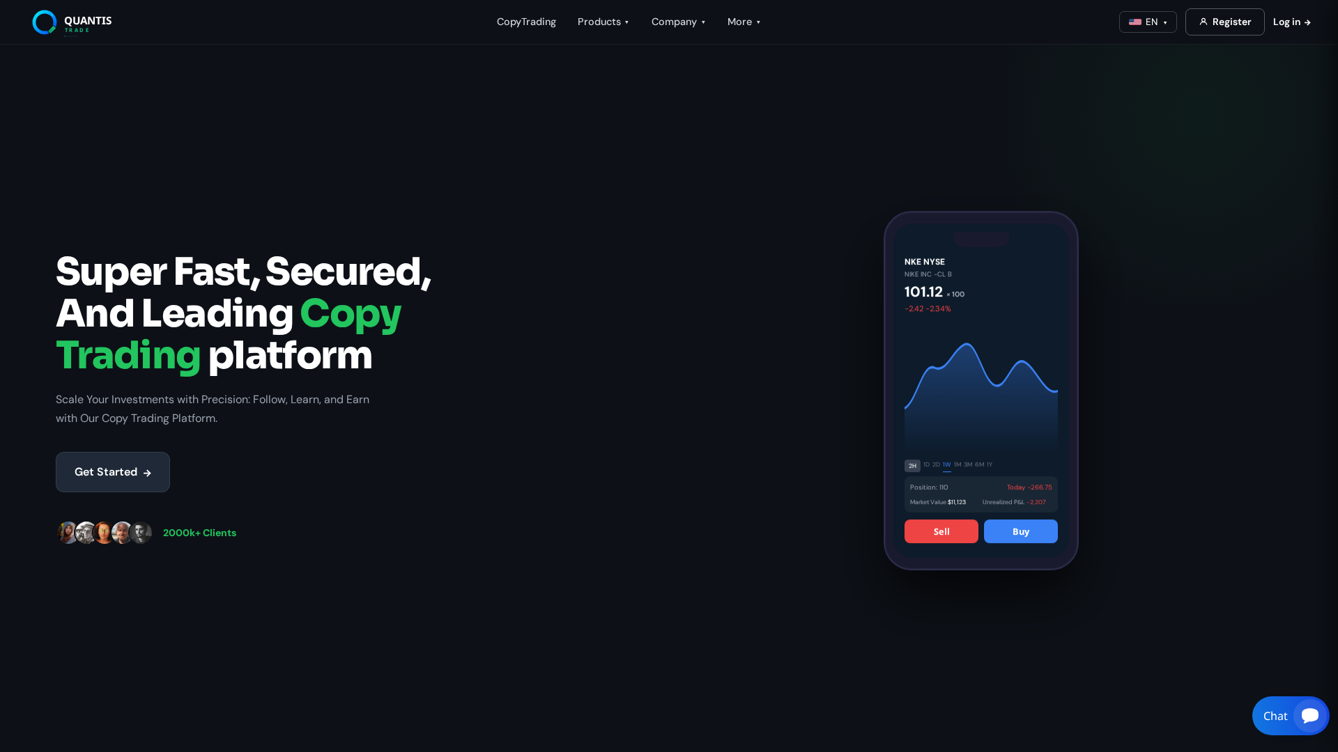 Screenshot of quantistrade.com