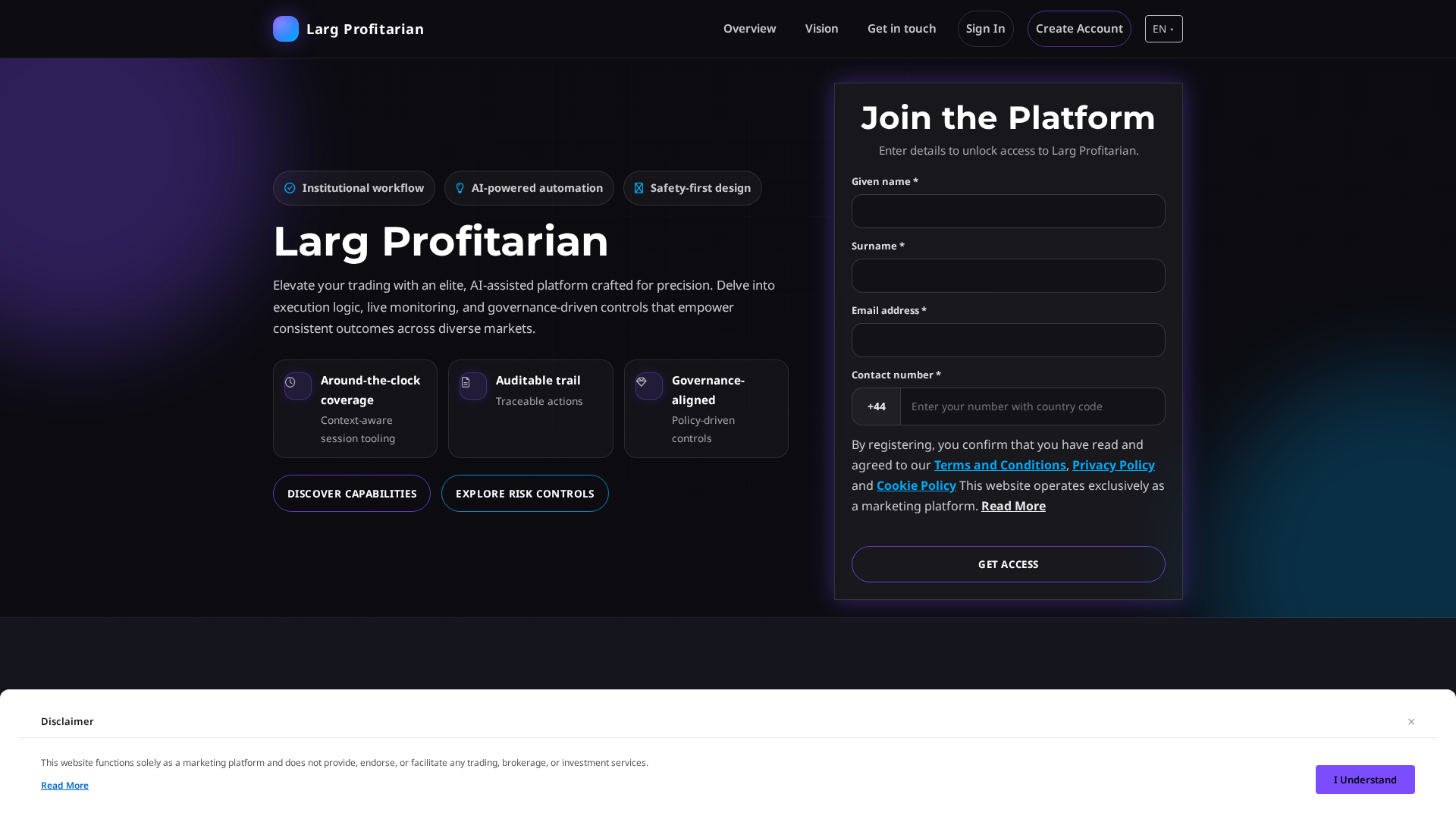 Screenshot of larg-profitarian.pro