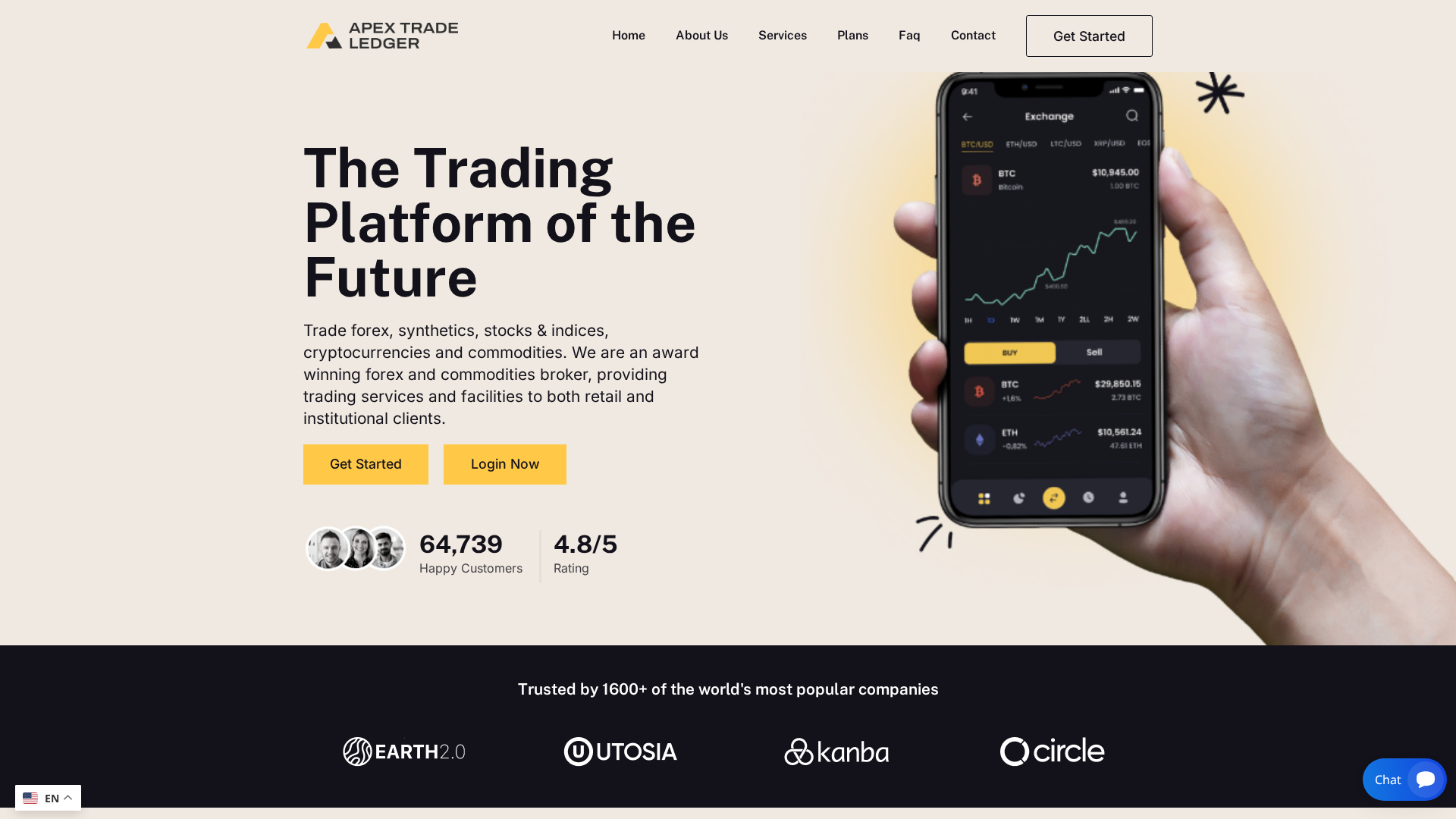 Screenshot of apextradeledger.com