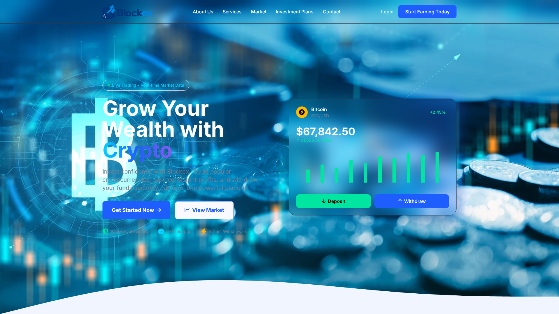 Screenshot of blockextrade.com