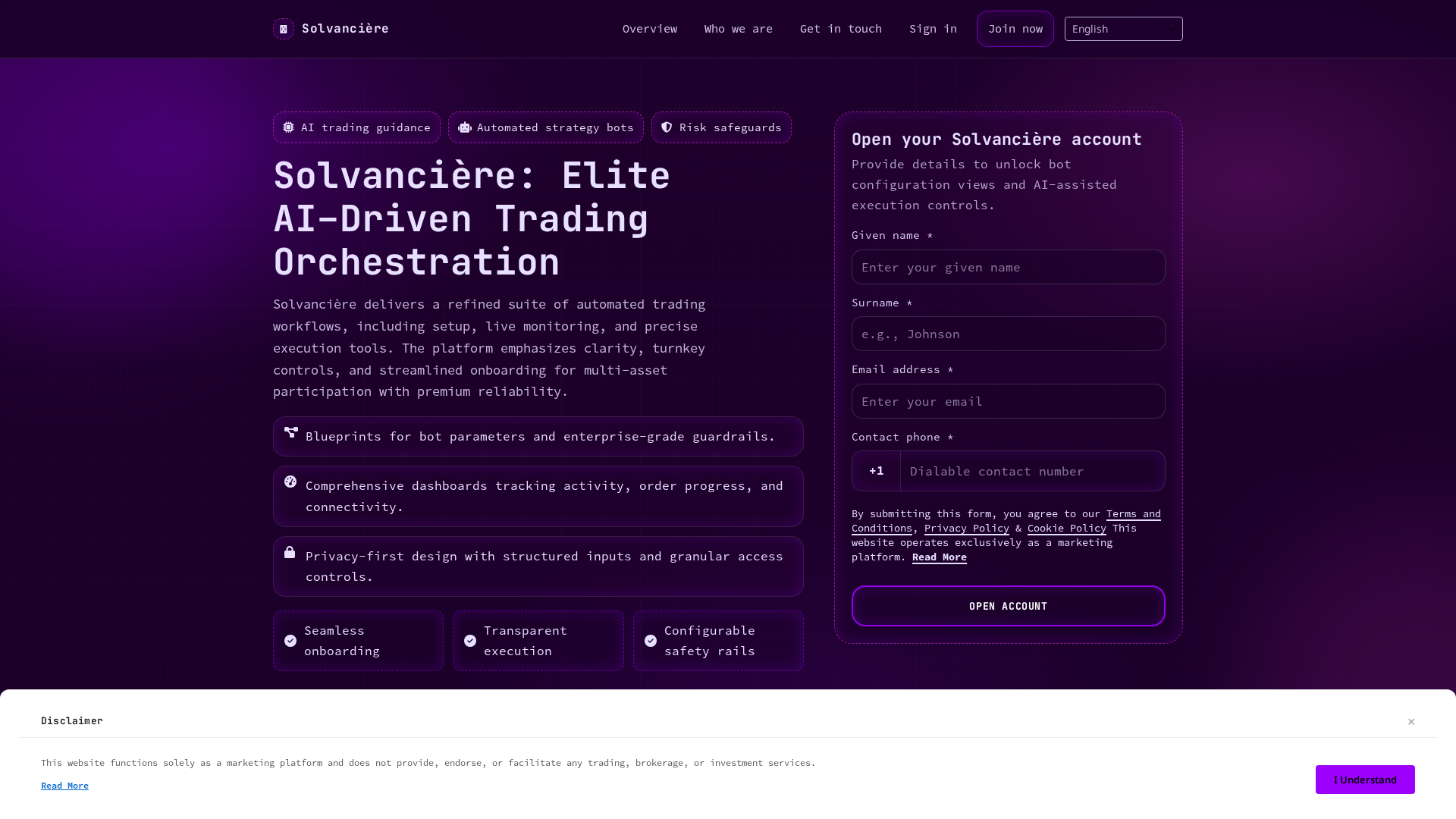 Screenshot of solvanciere-app.pro