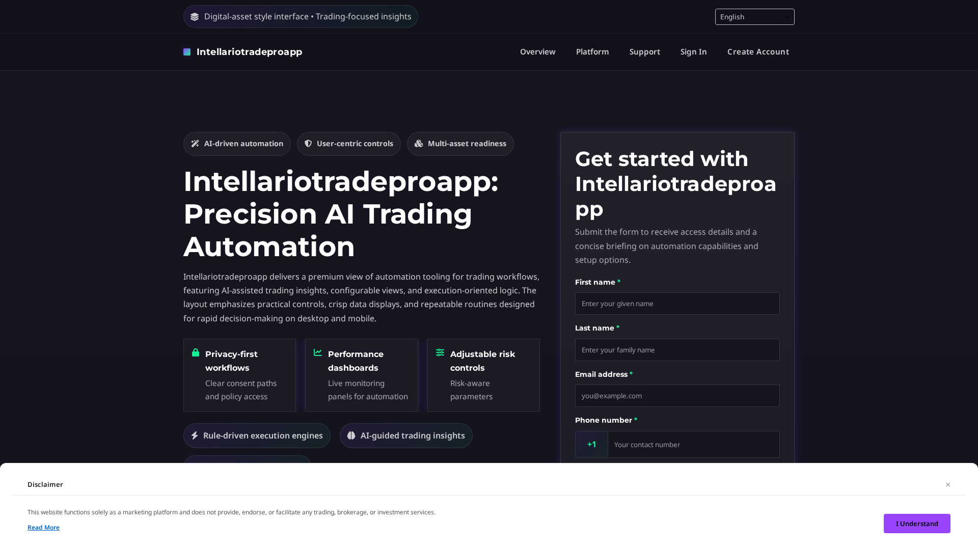 Screenshot of intellariotradeproapp.pro