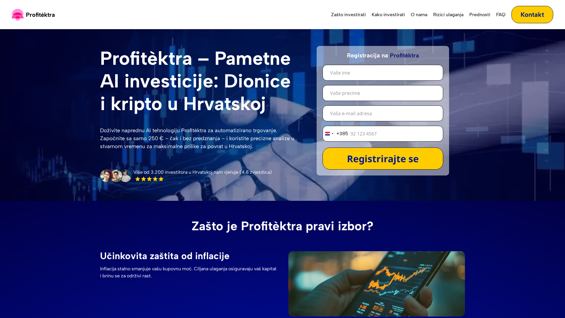 Screenshot of profitektra-ai.com