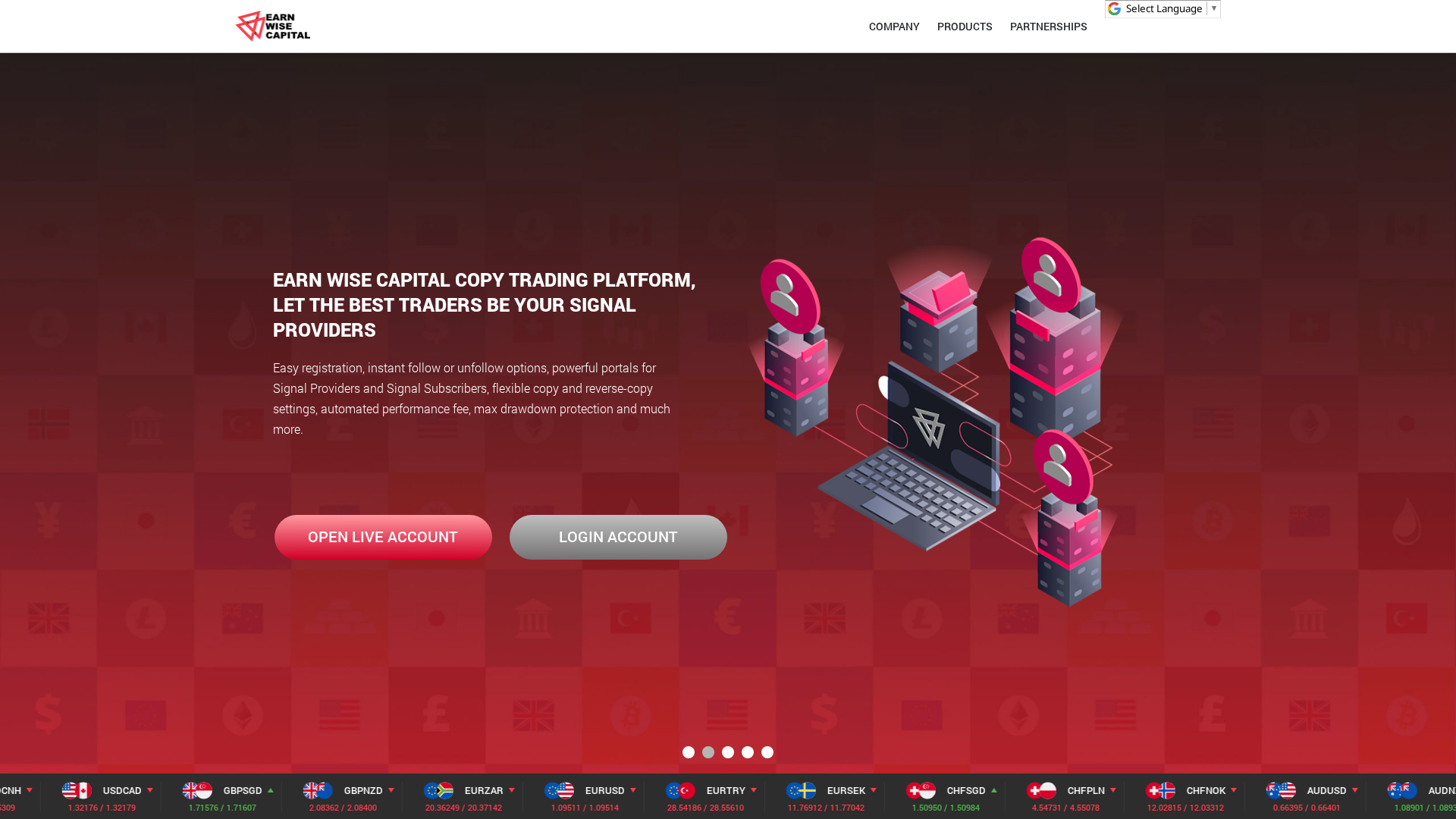 Screenshot of earnwisecapital.com