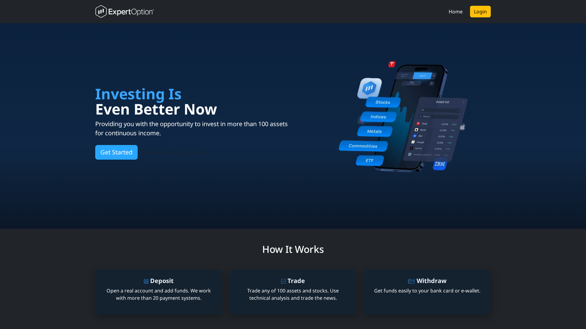 Screenshot of expert0ption.com