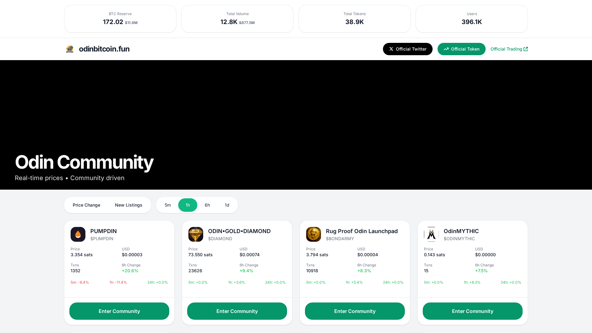Screenshot of odinbitcoin.fun