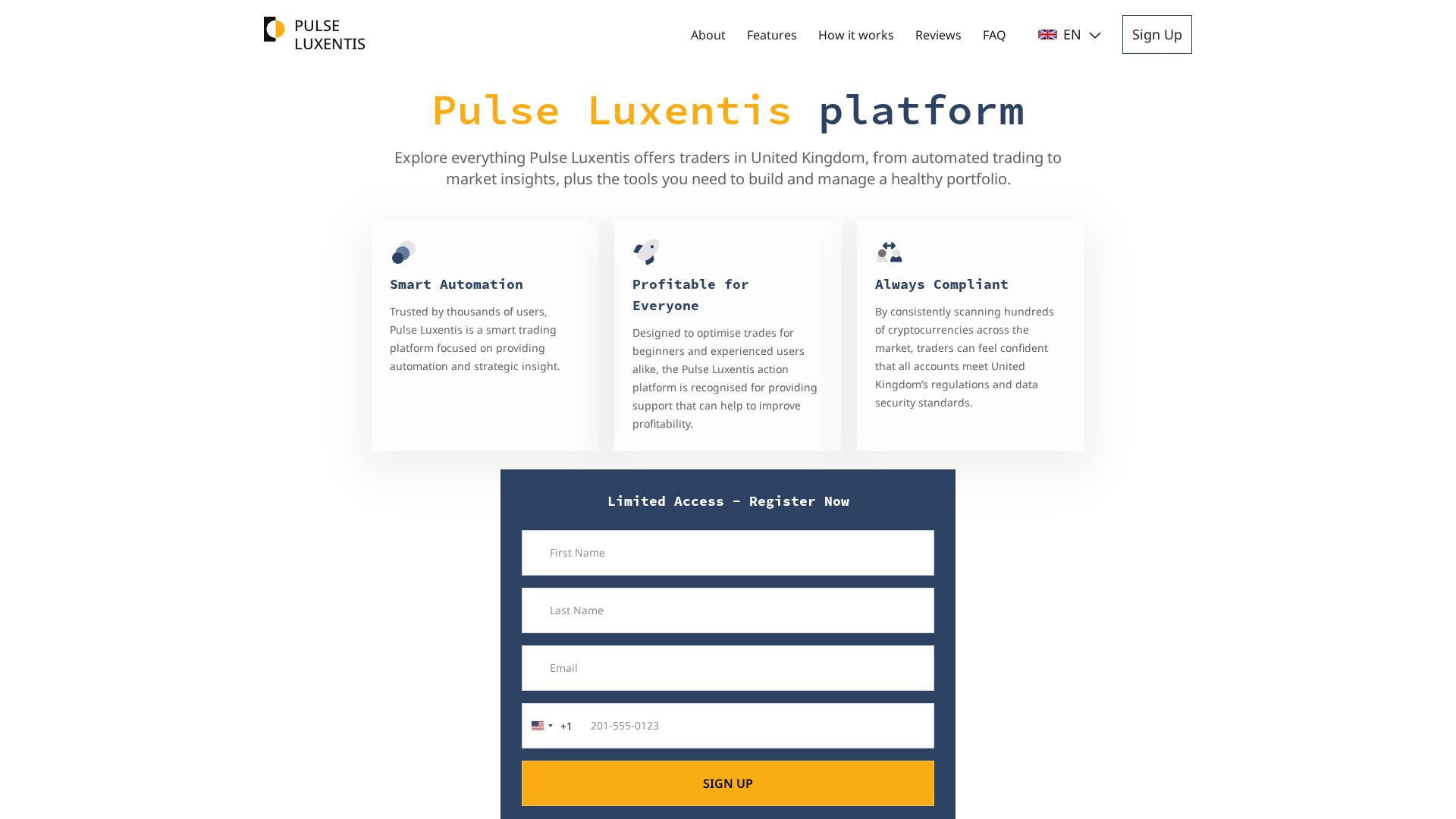 Screenshot of pulse-luxentis.com