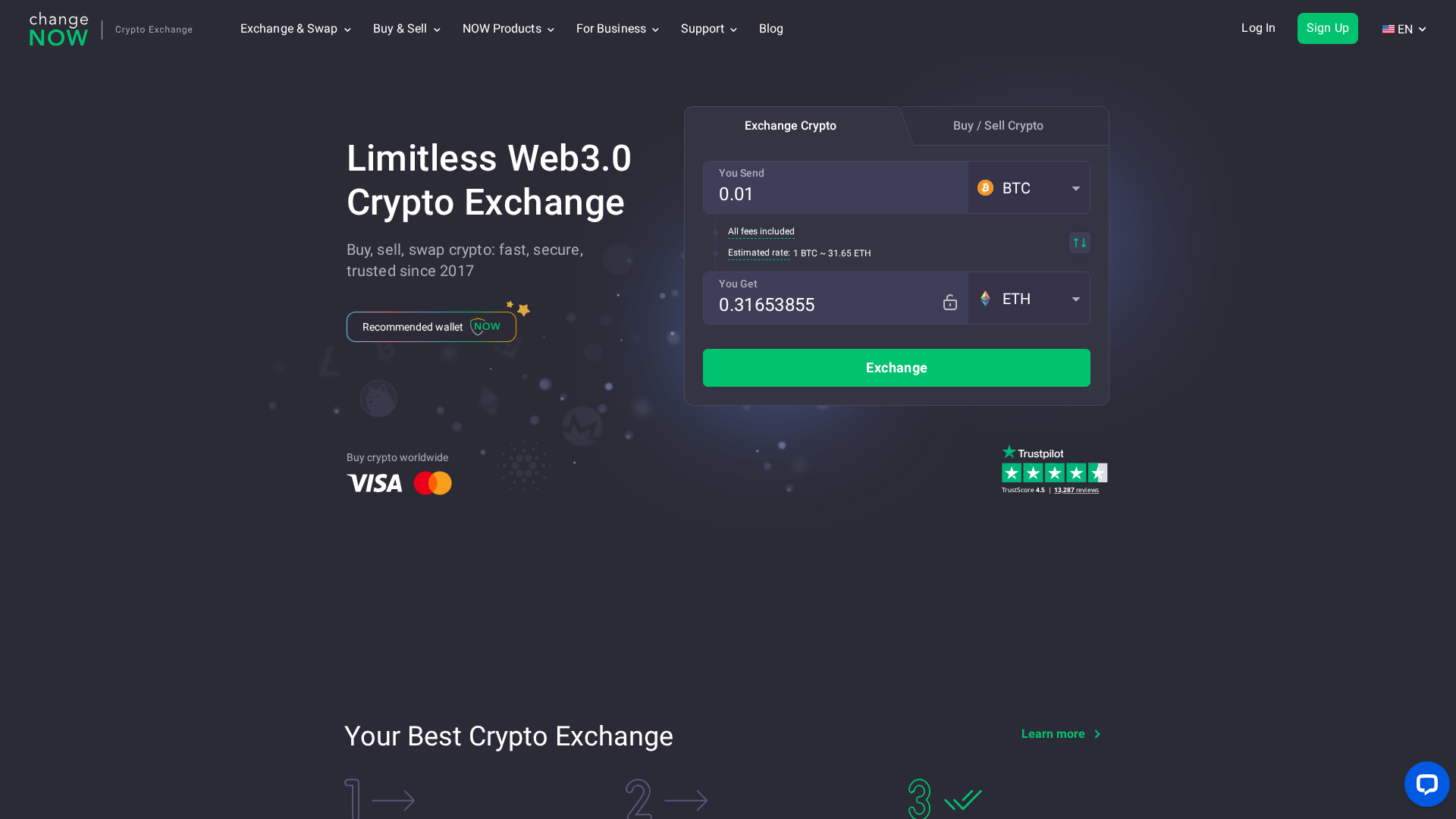 Screenshot of now-change.cfd