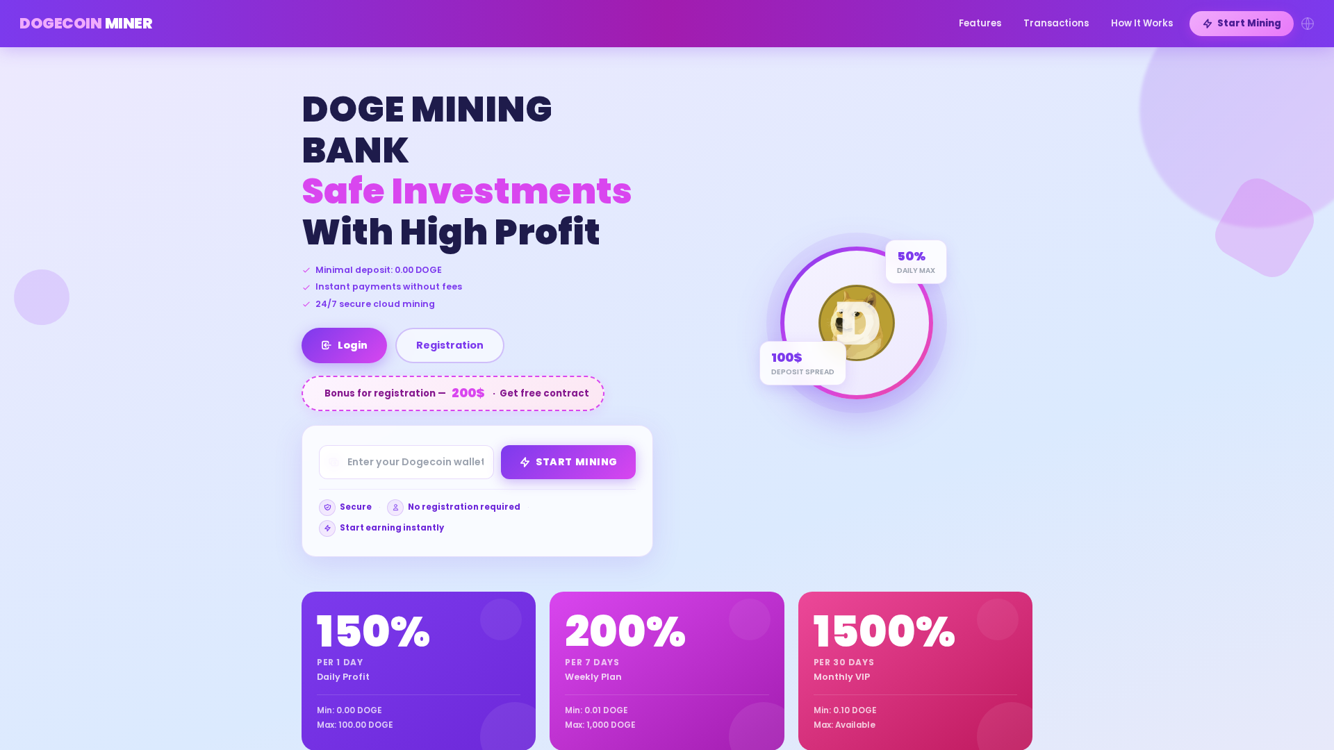 Screenshot of doge-miningbank.cloud