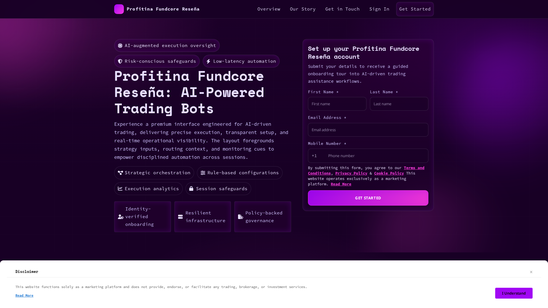 Screenshot of profitinafundcore.digital