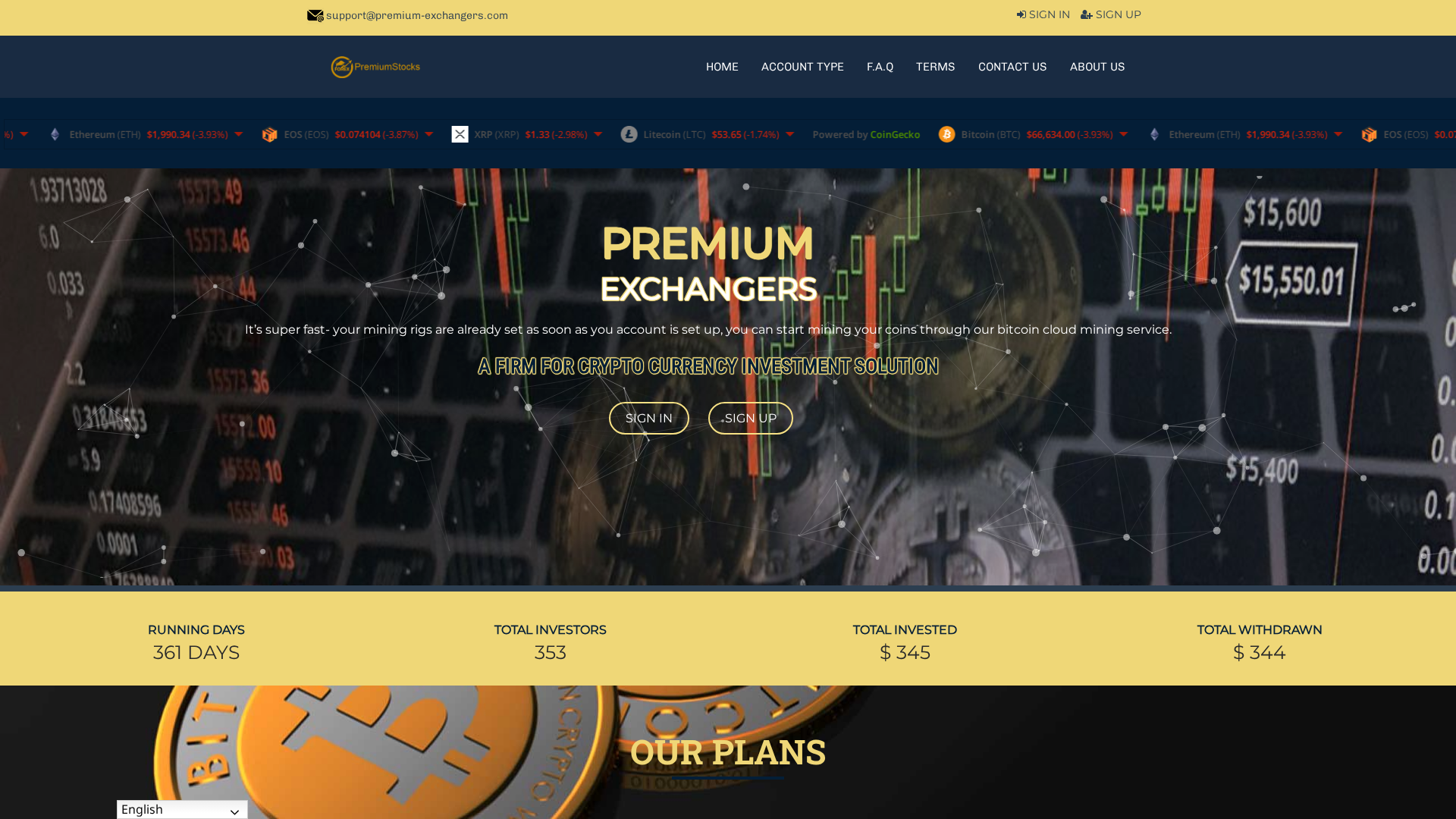 Screenshot of premium-exchangers.com