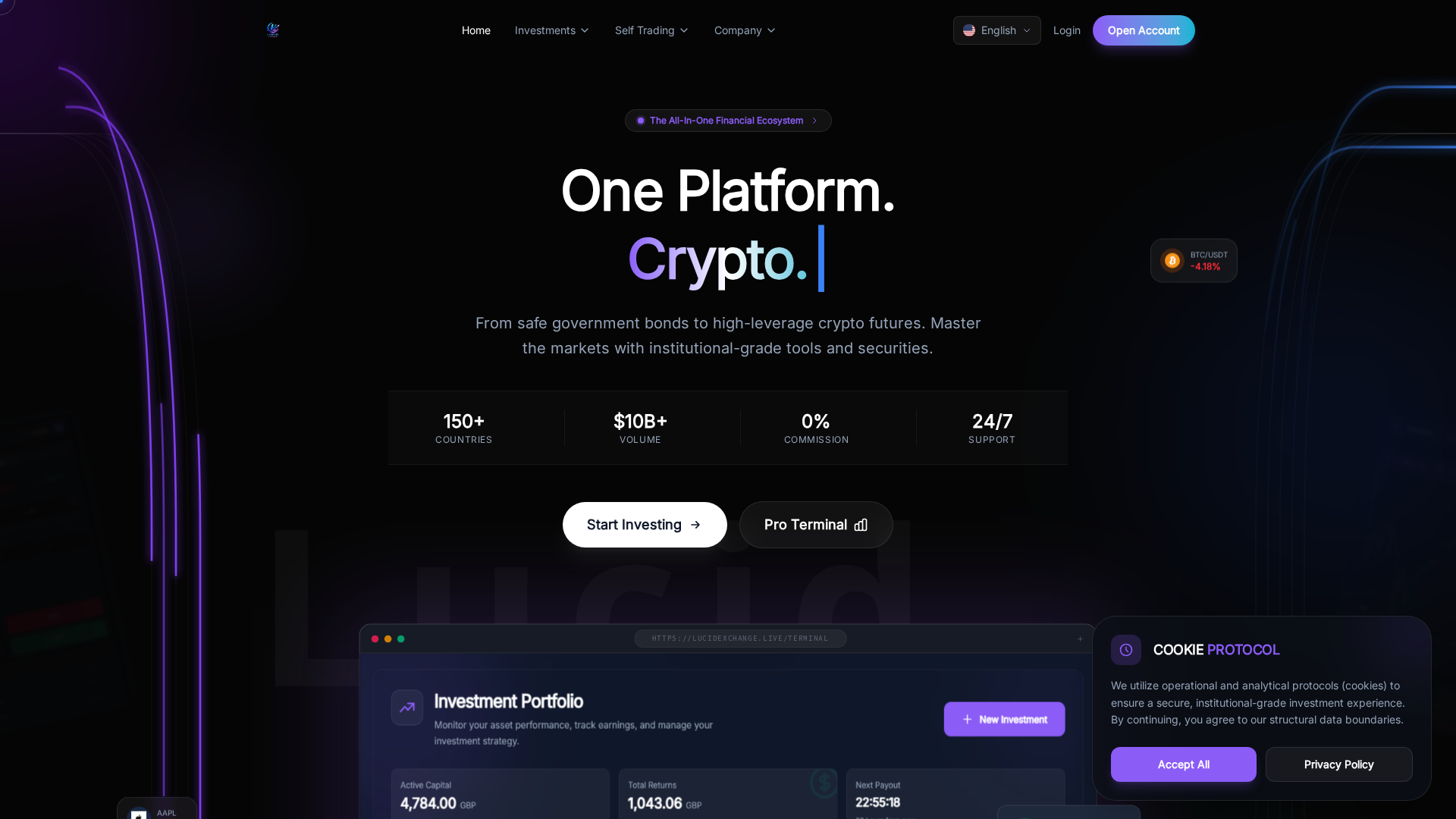 Screenshot of lucidexchange.live