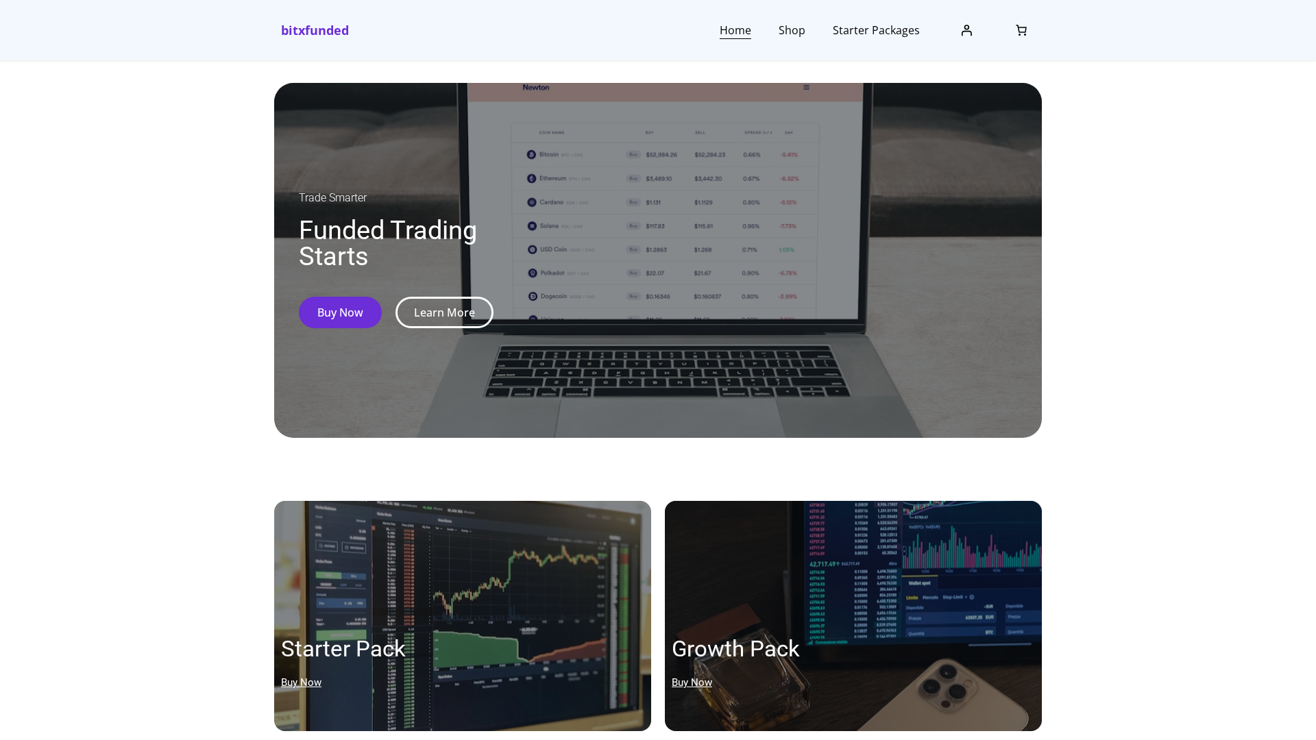 Screenshot of bitxfunded.com