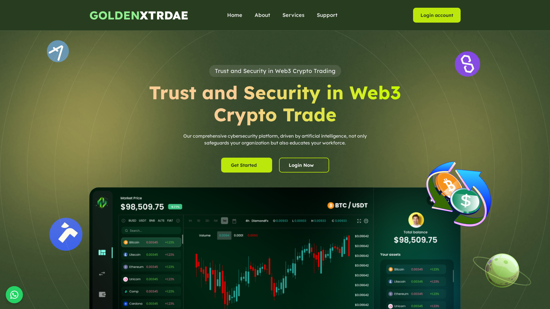 Screenshot of goldenxtrade.live