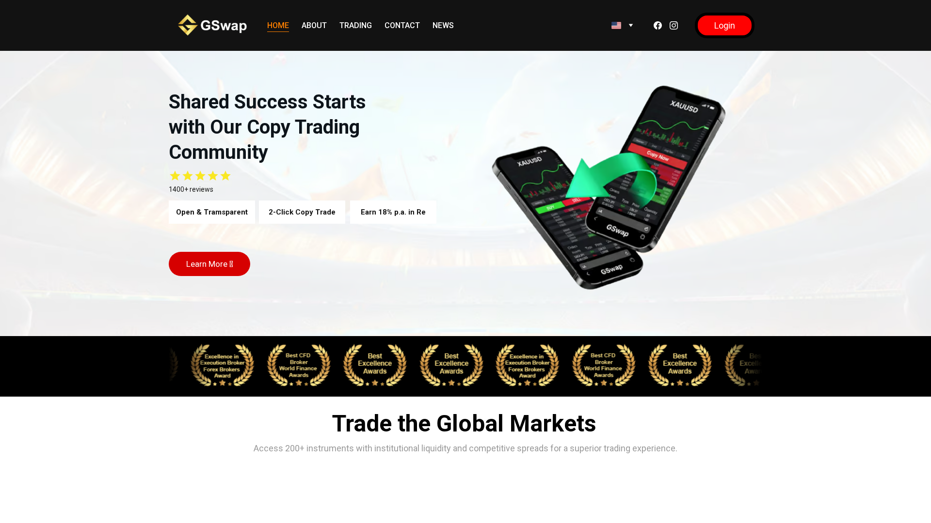 Screenshot of gswaps.com