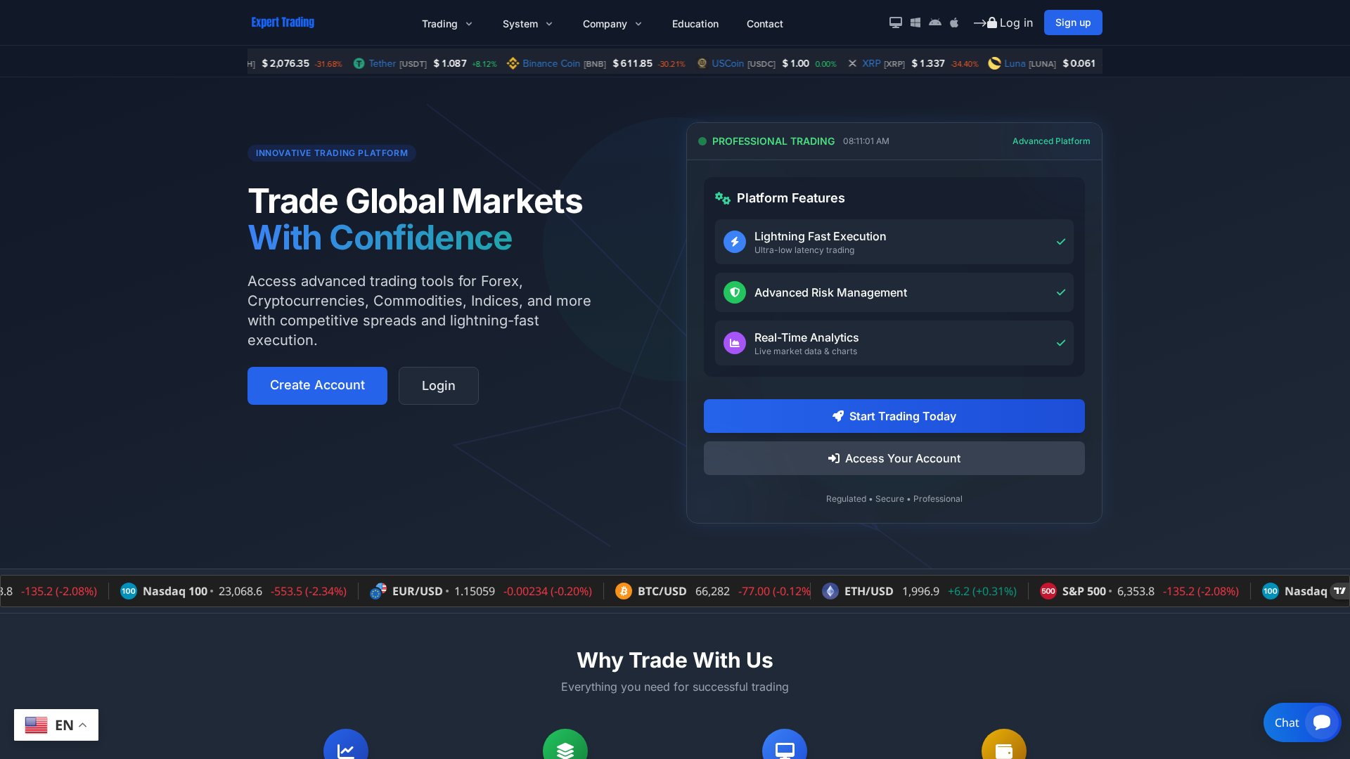 Screenshot of experttrading.sbs
