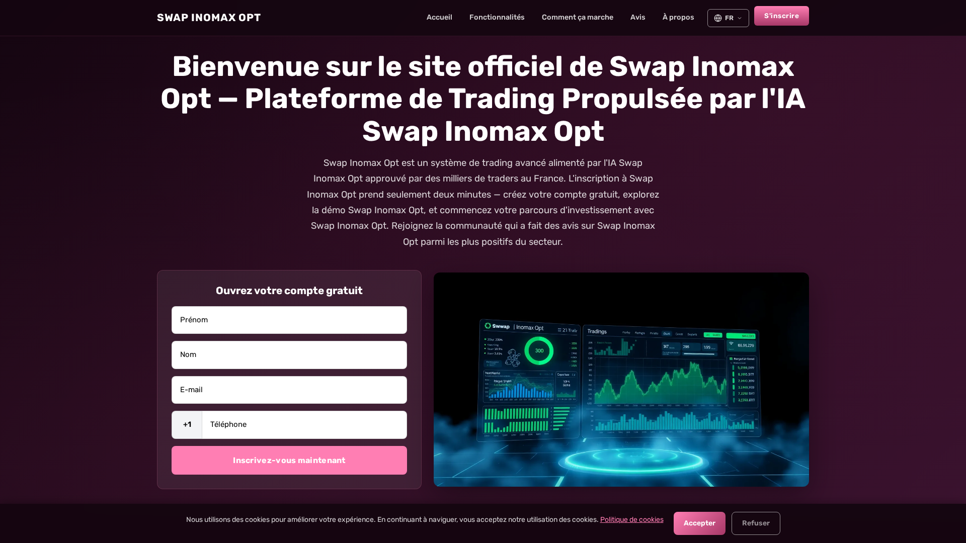 Screenshot of swapinomaxopt.online