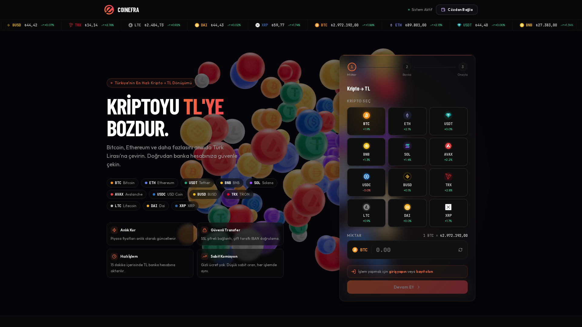 Screenshot of coinefra.xyz
