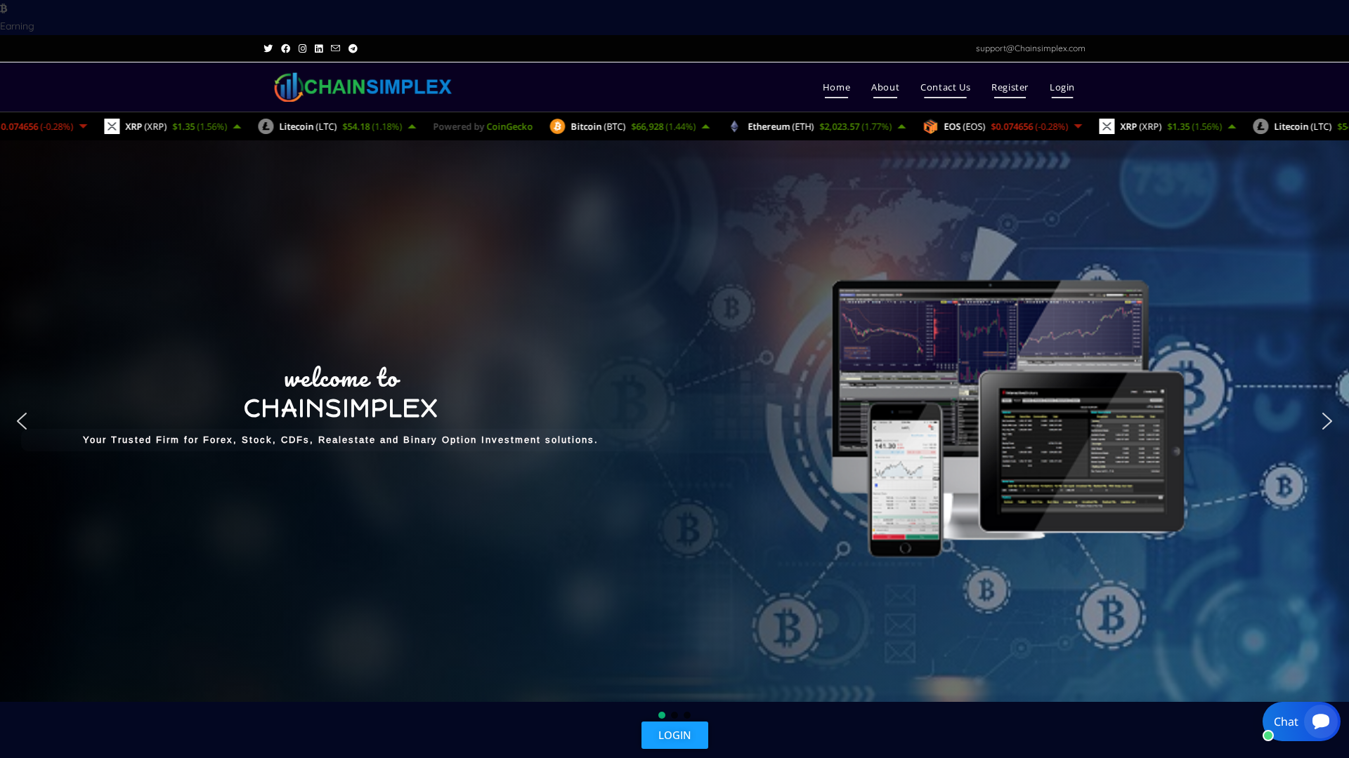 Screenshot of chainsimplex.com