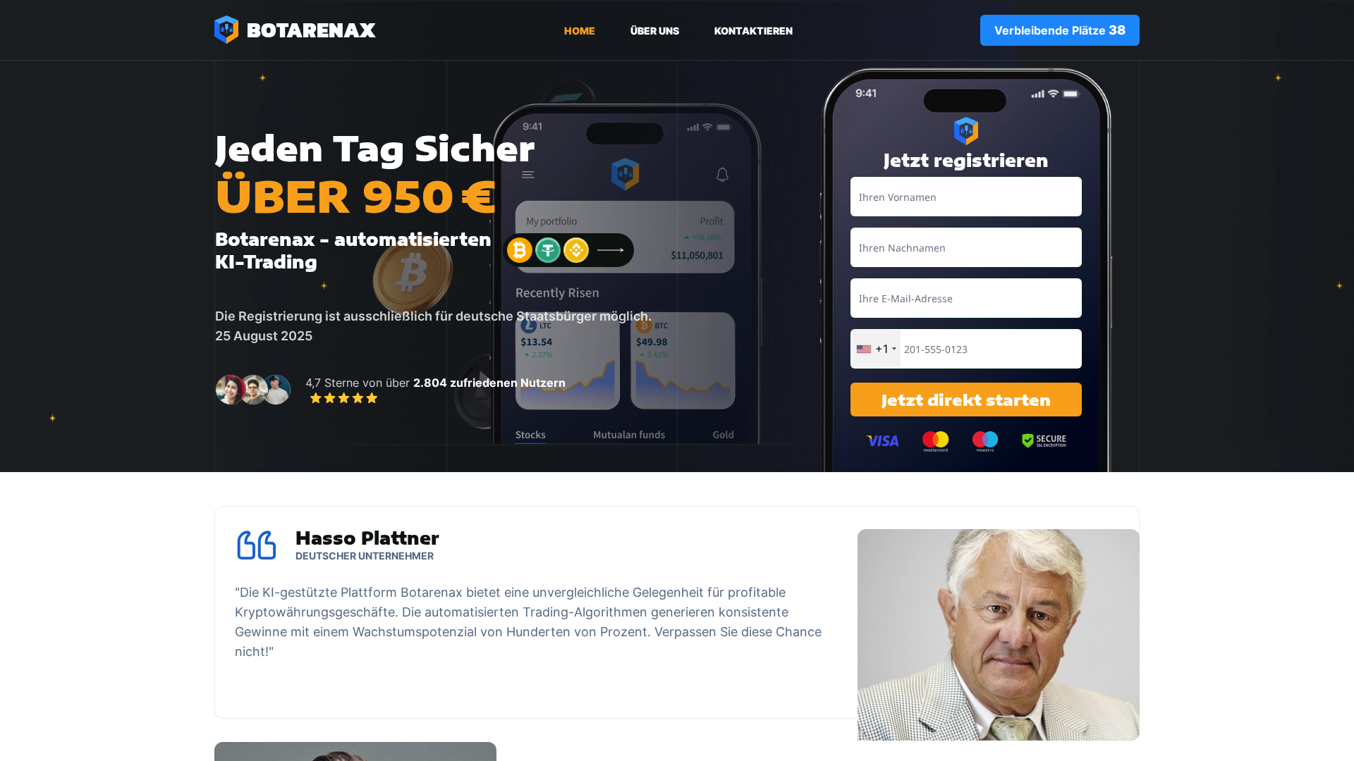 Screenshot of botarenax-trading.pro