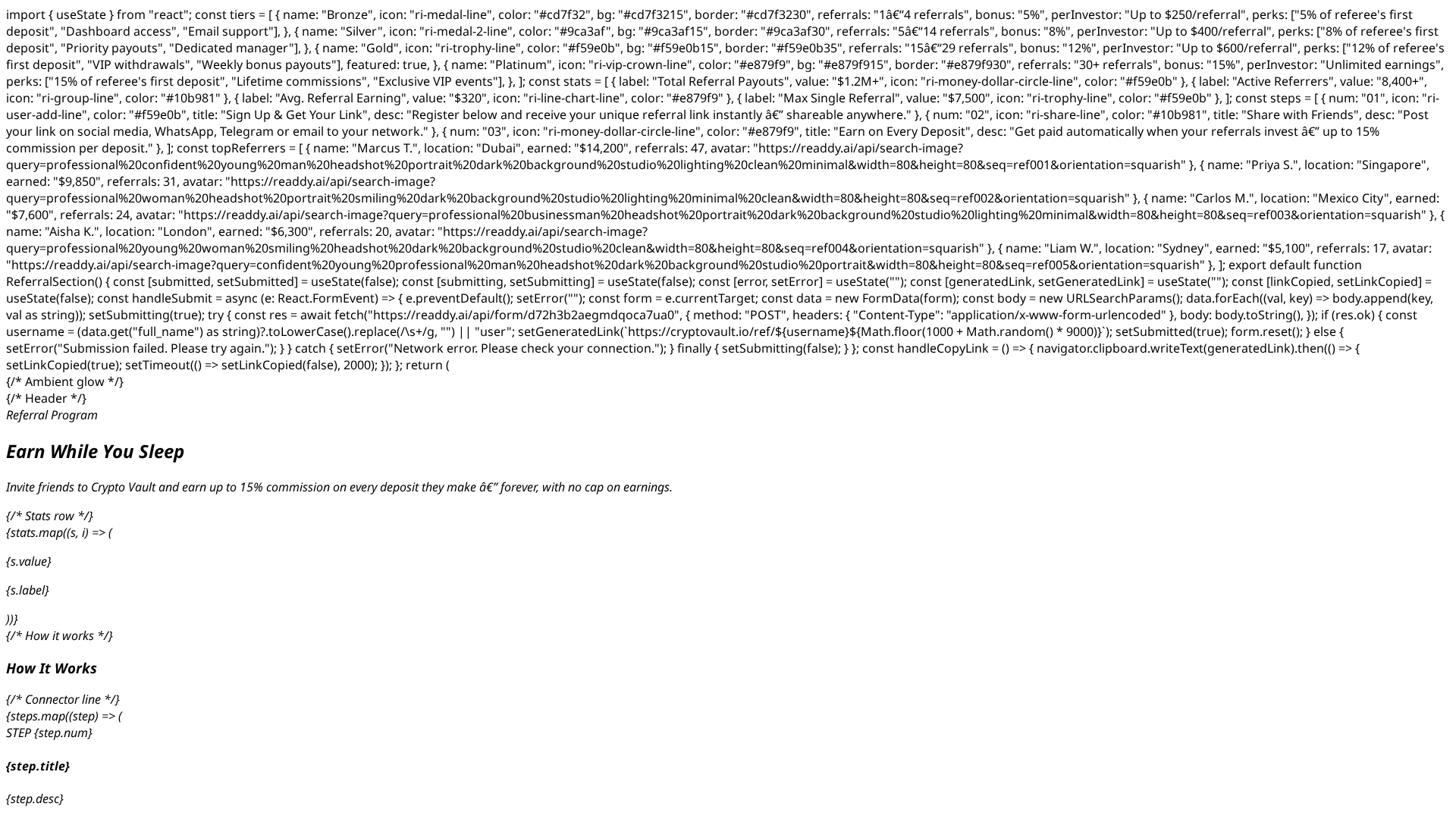 Screenshot of cryptovault.trade