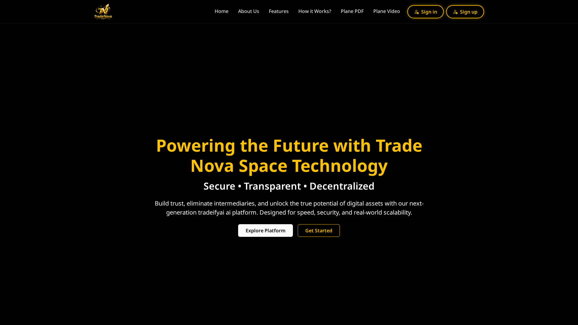 Screenshot of tradenova.space