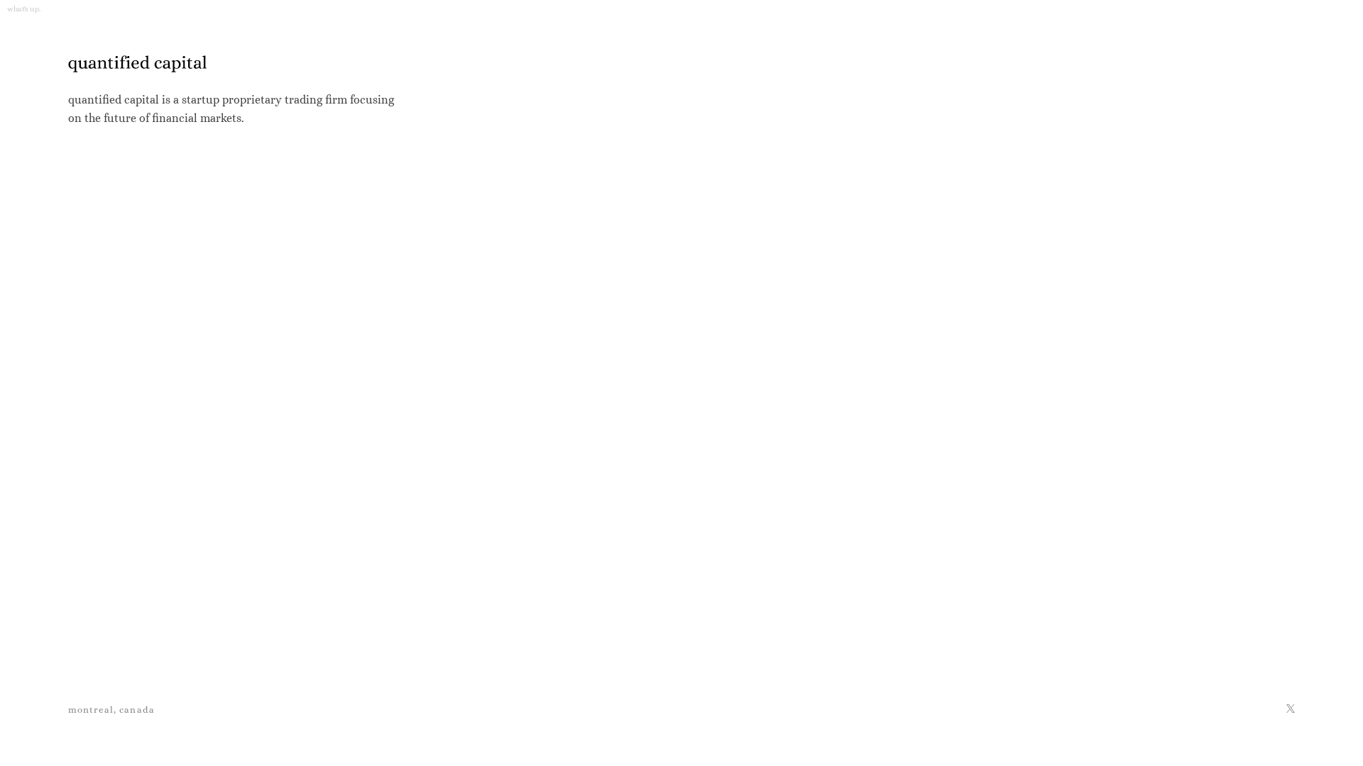 Screenshot of quantified.capital