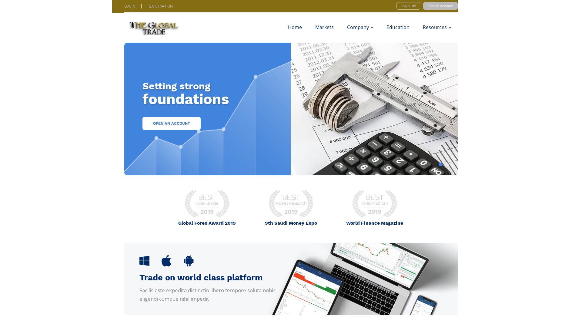 Screenshot of theglobaltrade.pro