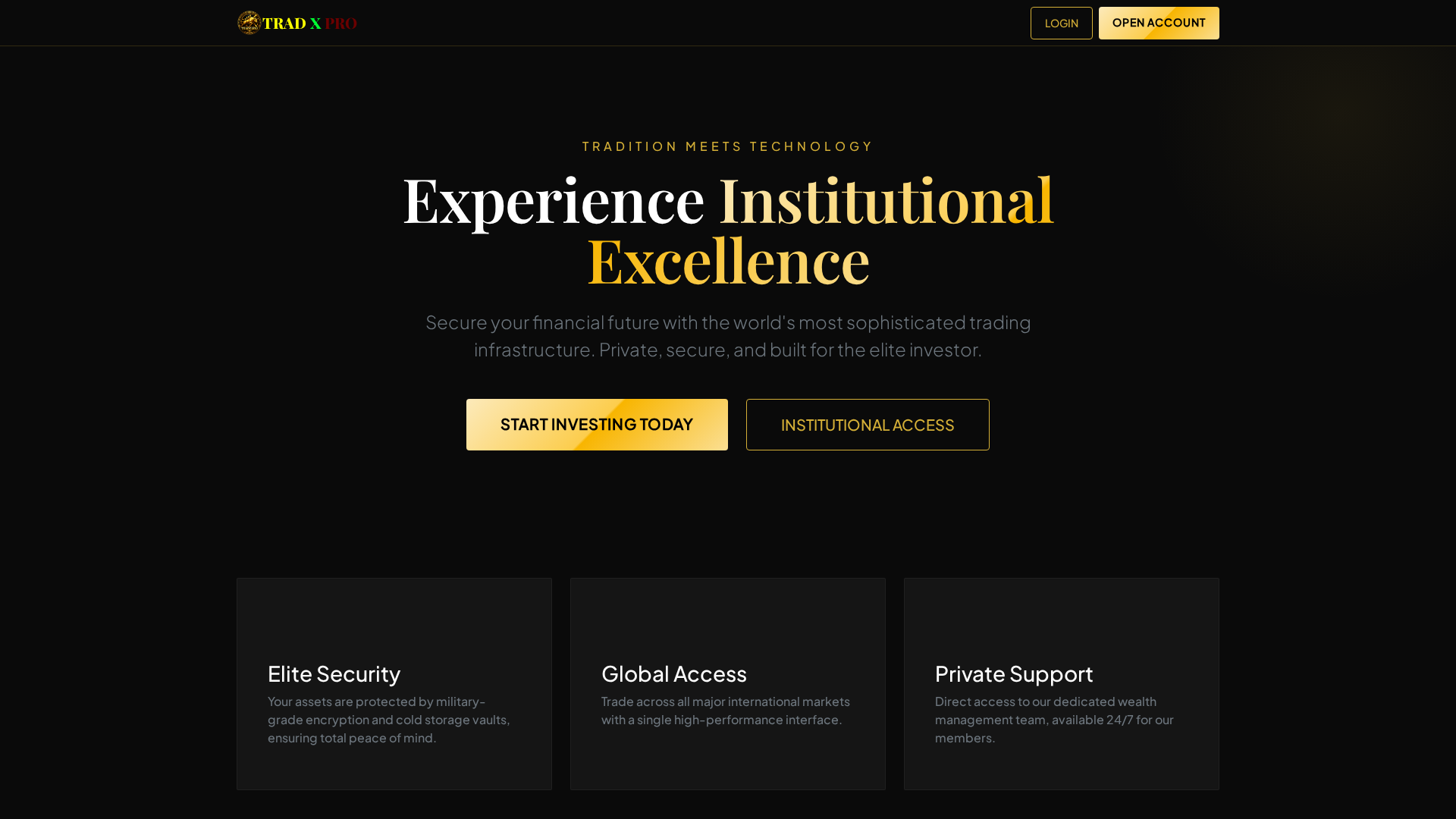 Screenshot of tradxpro.com