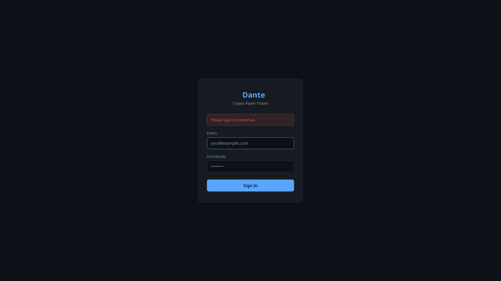 Screenshot of dantecryptotrader.com